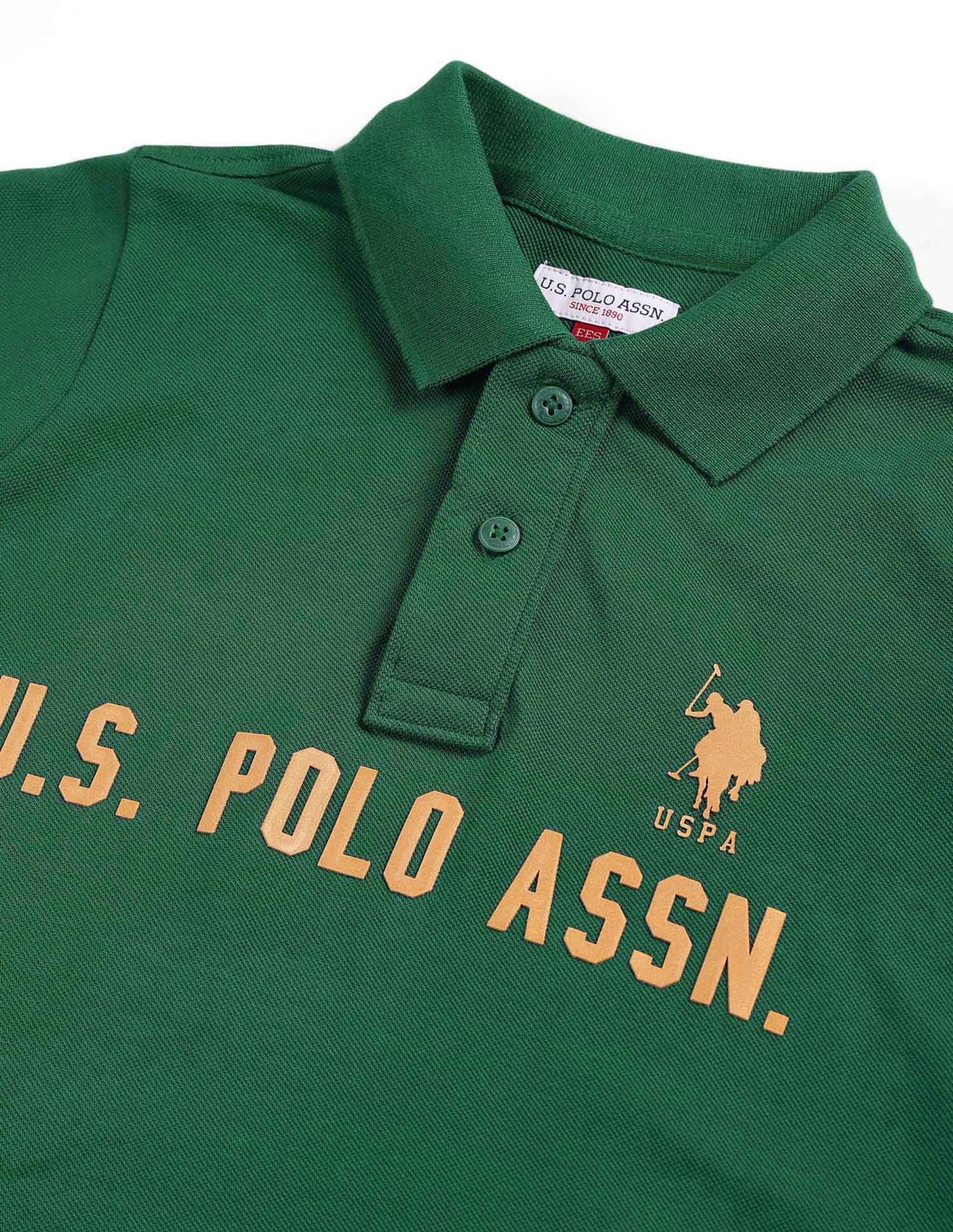 Boys Brand Print Cotton Polo Shirt - Image 7