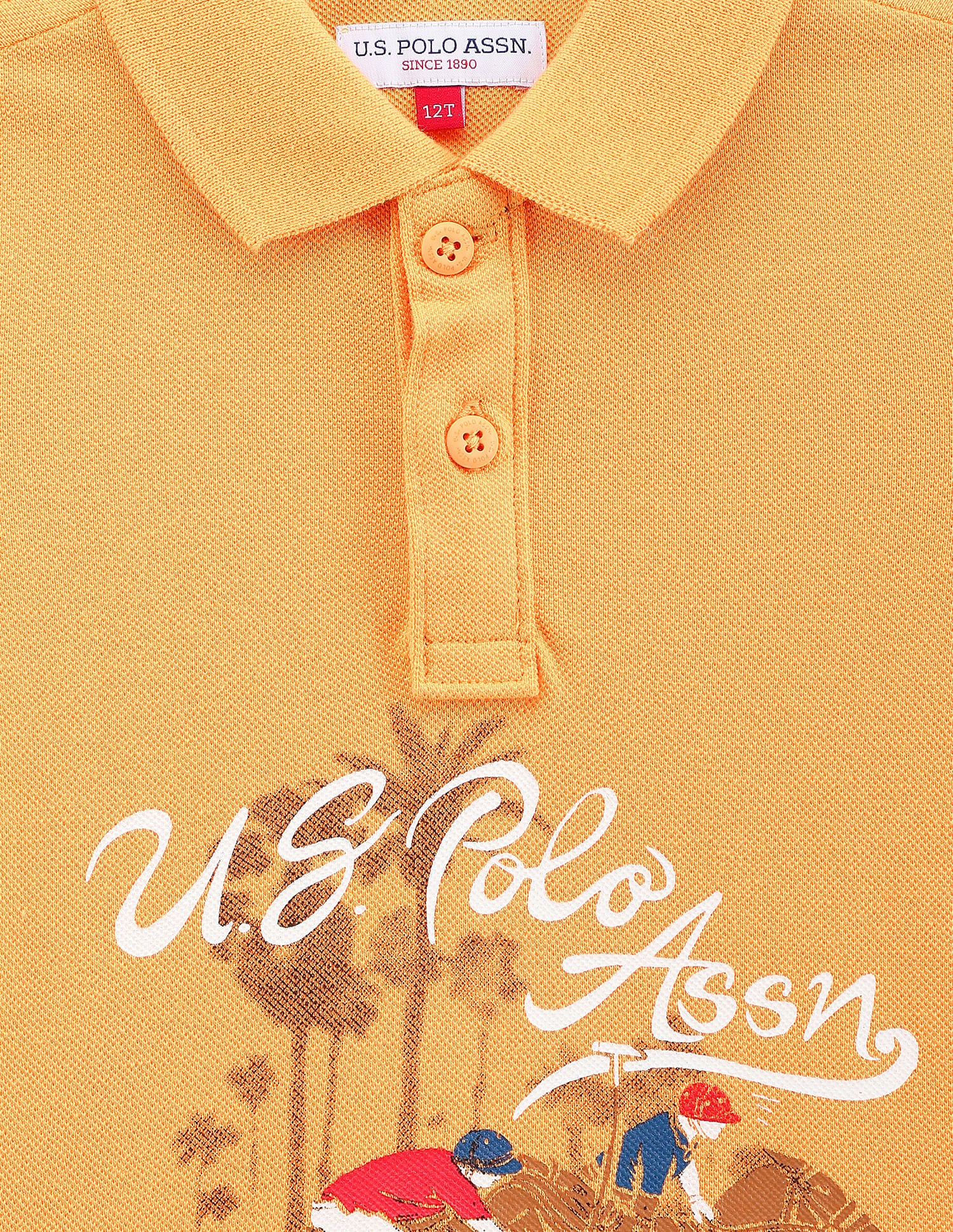 Boys Brand Print Polo Shirt - Image 3