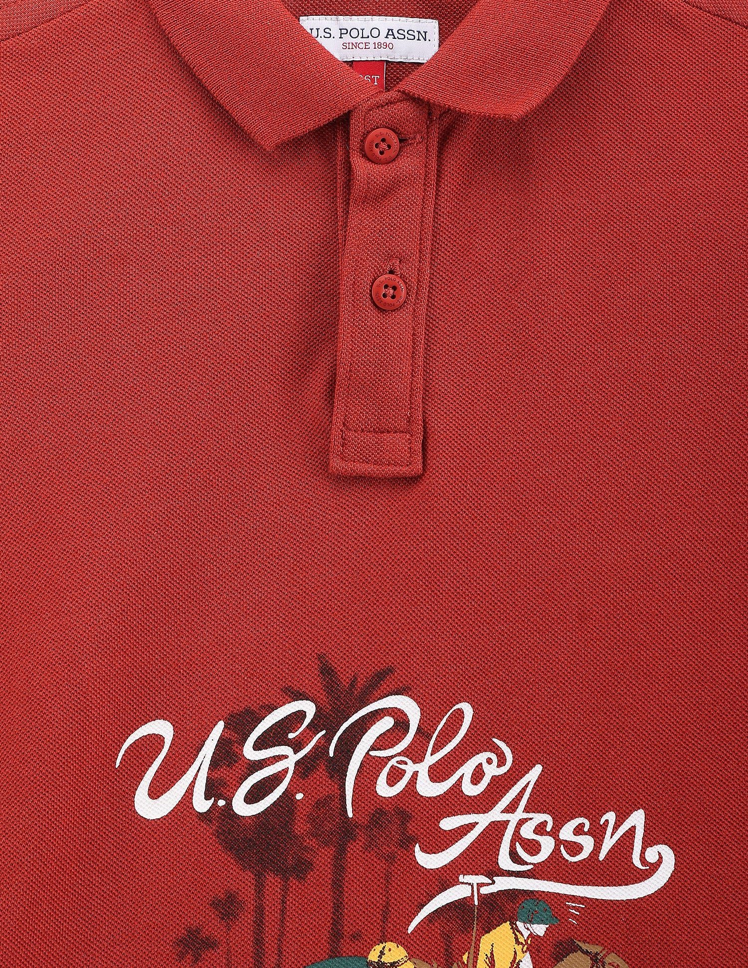 Boys Brand Print Polo Shirt - Image 3