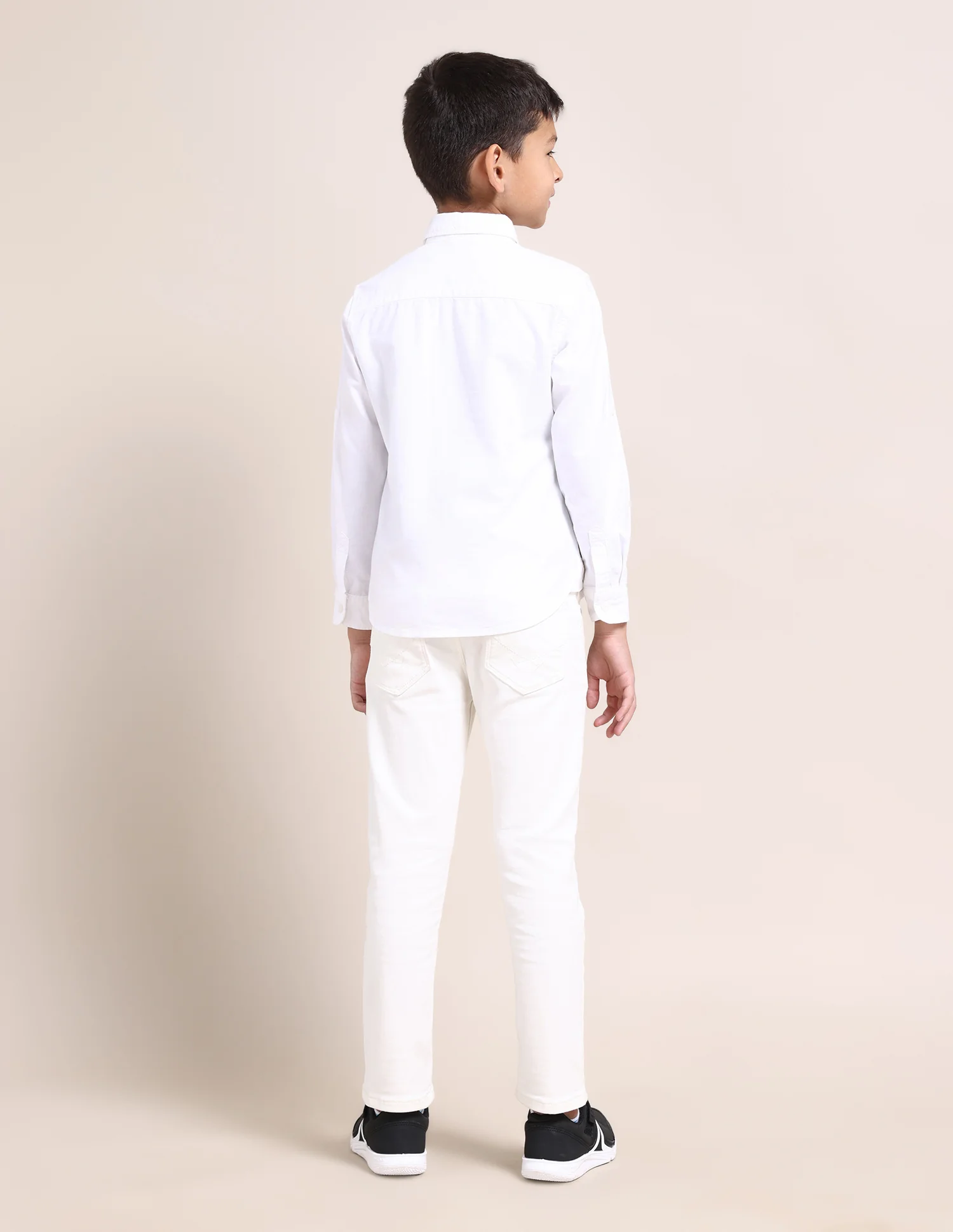 Boys Brand Stripe Cotton Shirt - Image 4