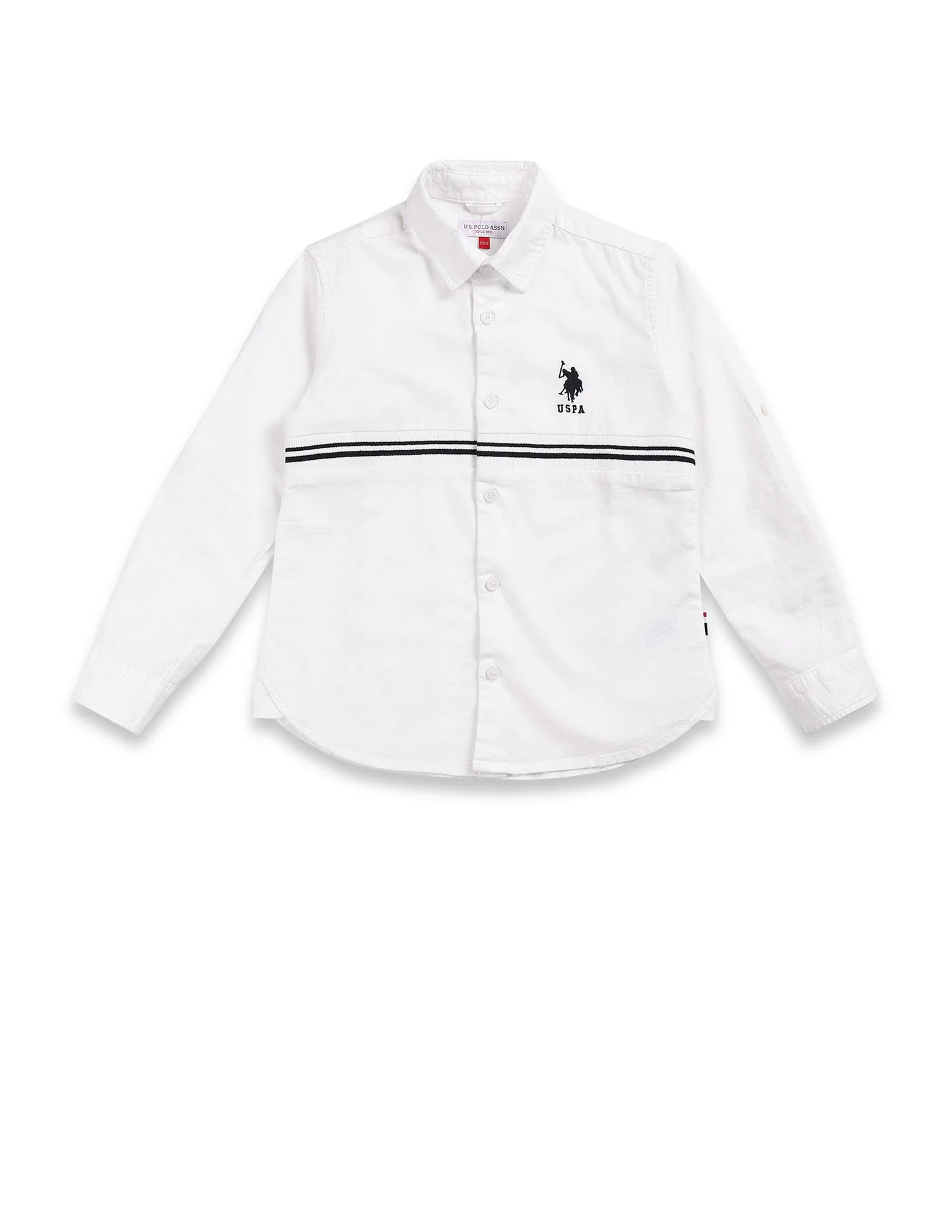 Boys Brand Stripe Cotton Shirt - Image 5