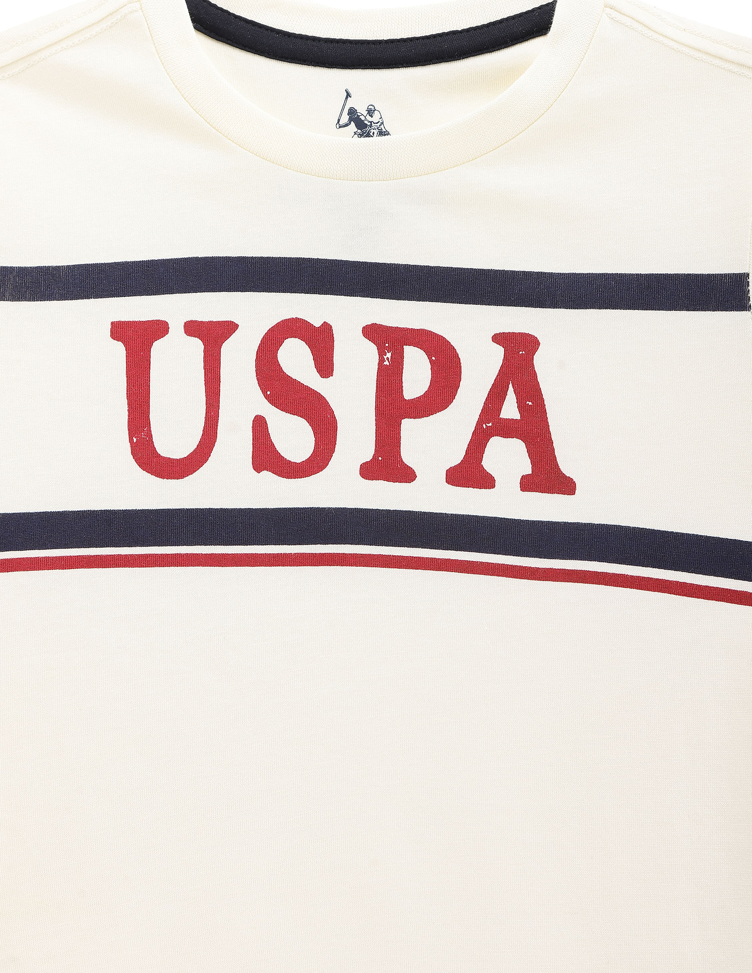Boys Brand Stripe Cotton T-Shirt - Image 3