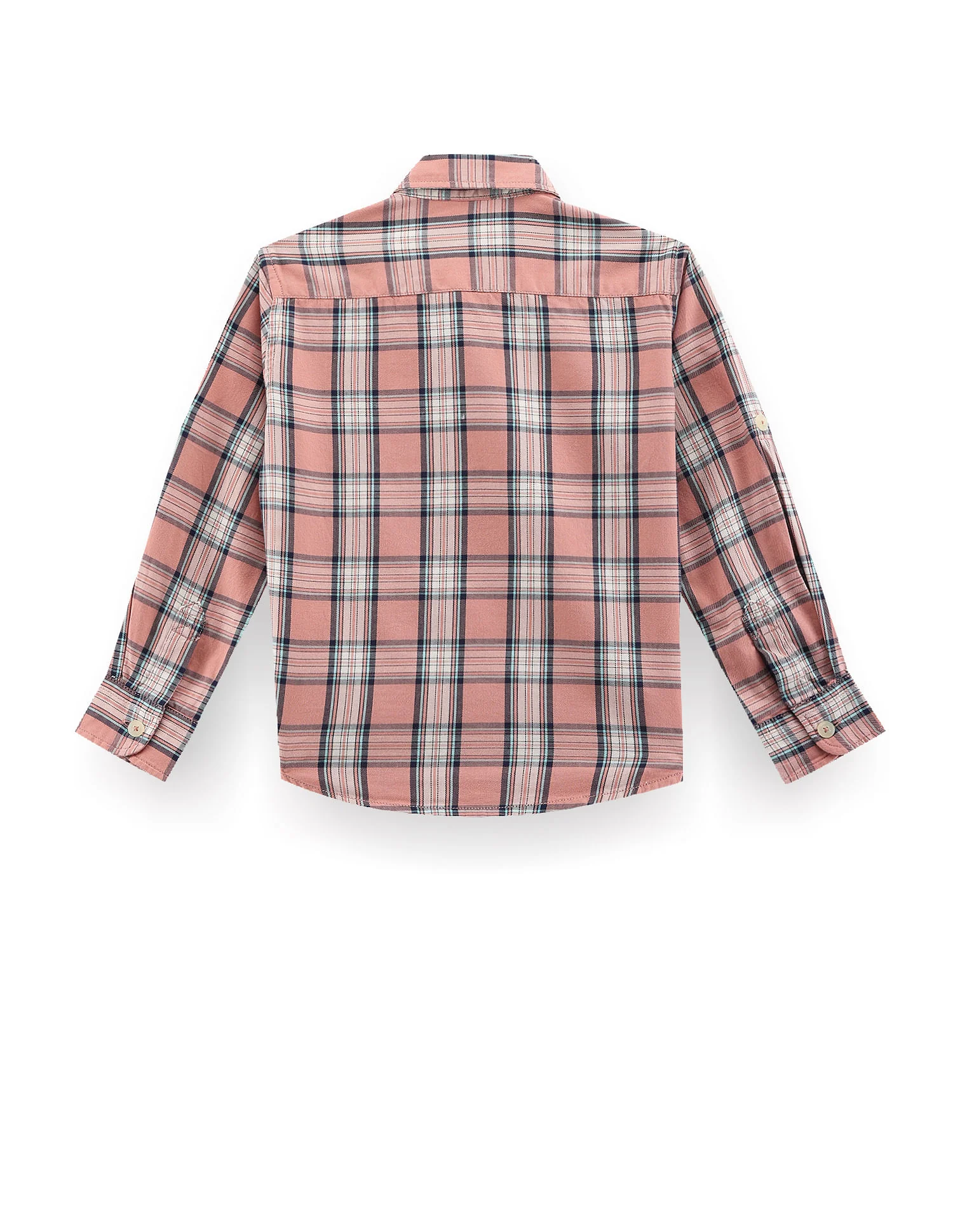 Boys Button Collar Tartan Shirt - Image 2