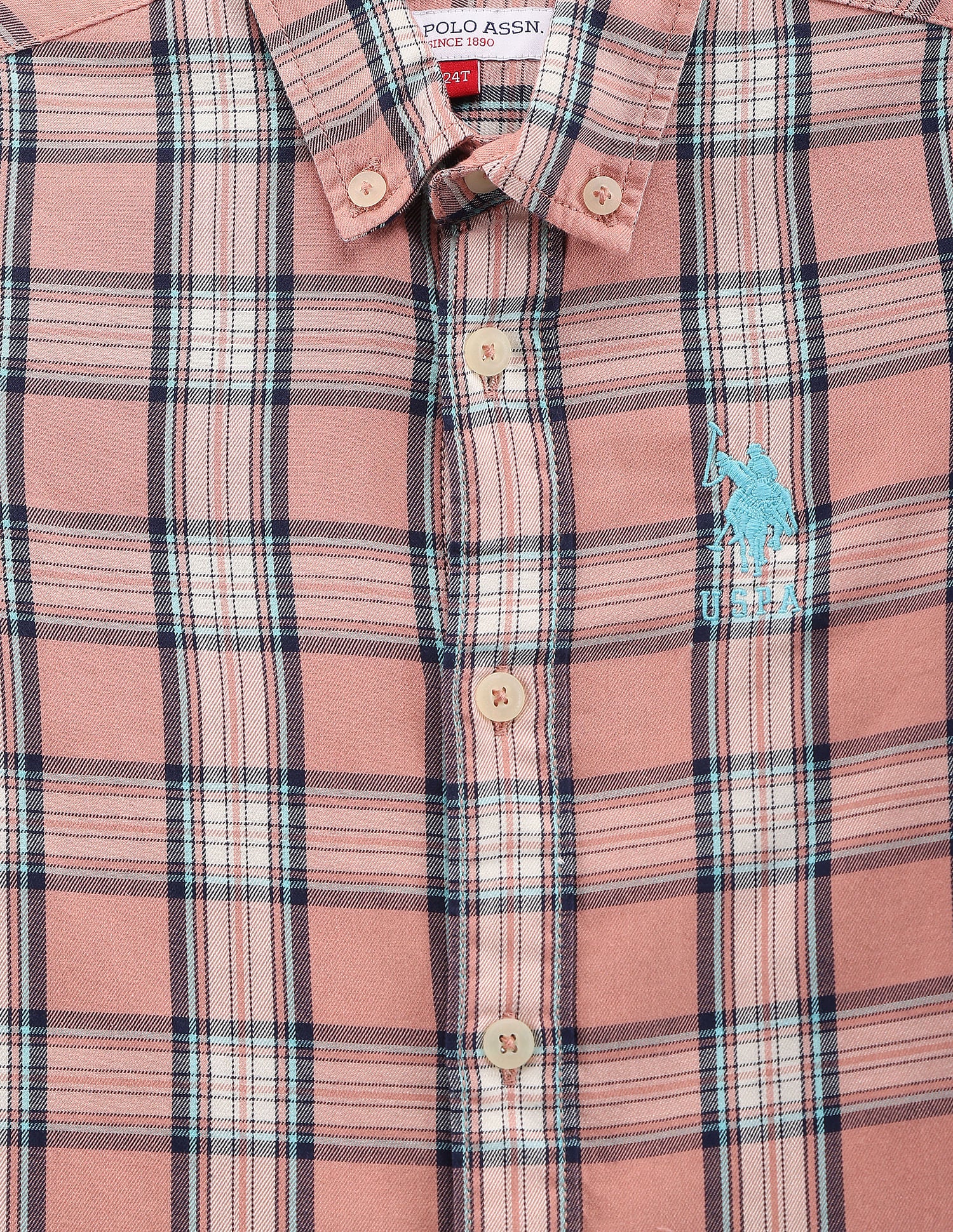 Boys Button Collar Tartan Shirt - Image 3