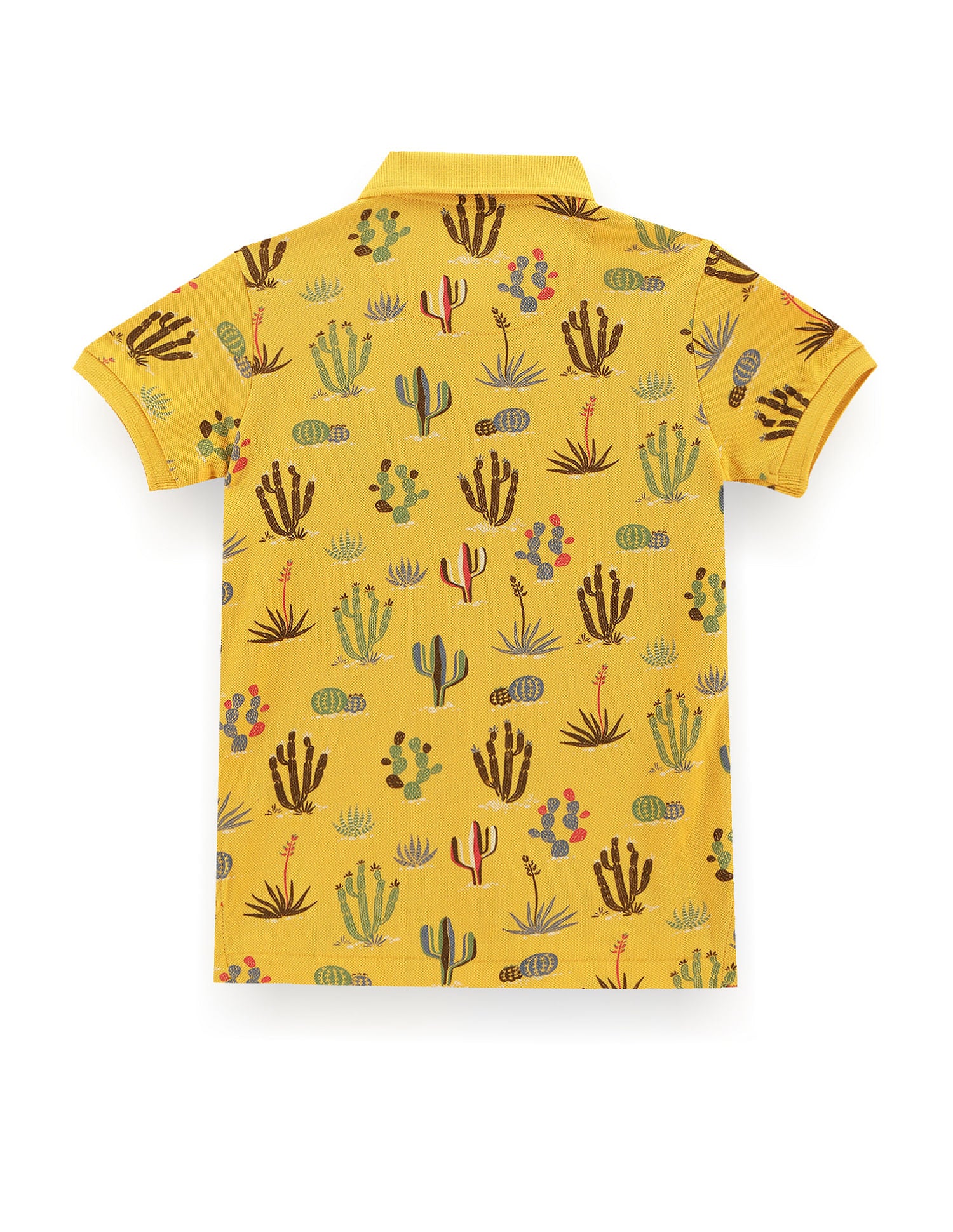 Boys Cactus Print Polo Shirt - Image 2