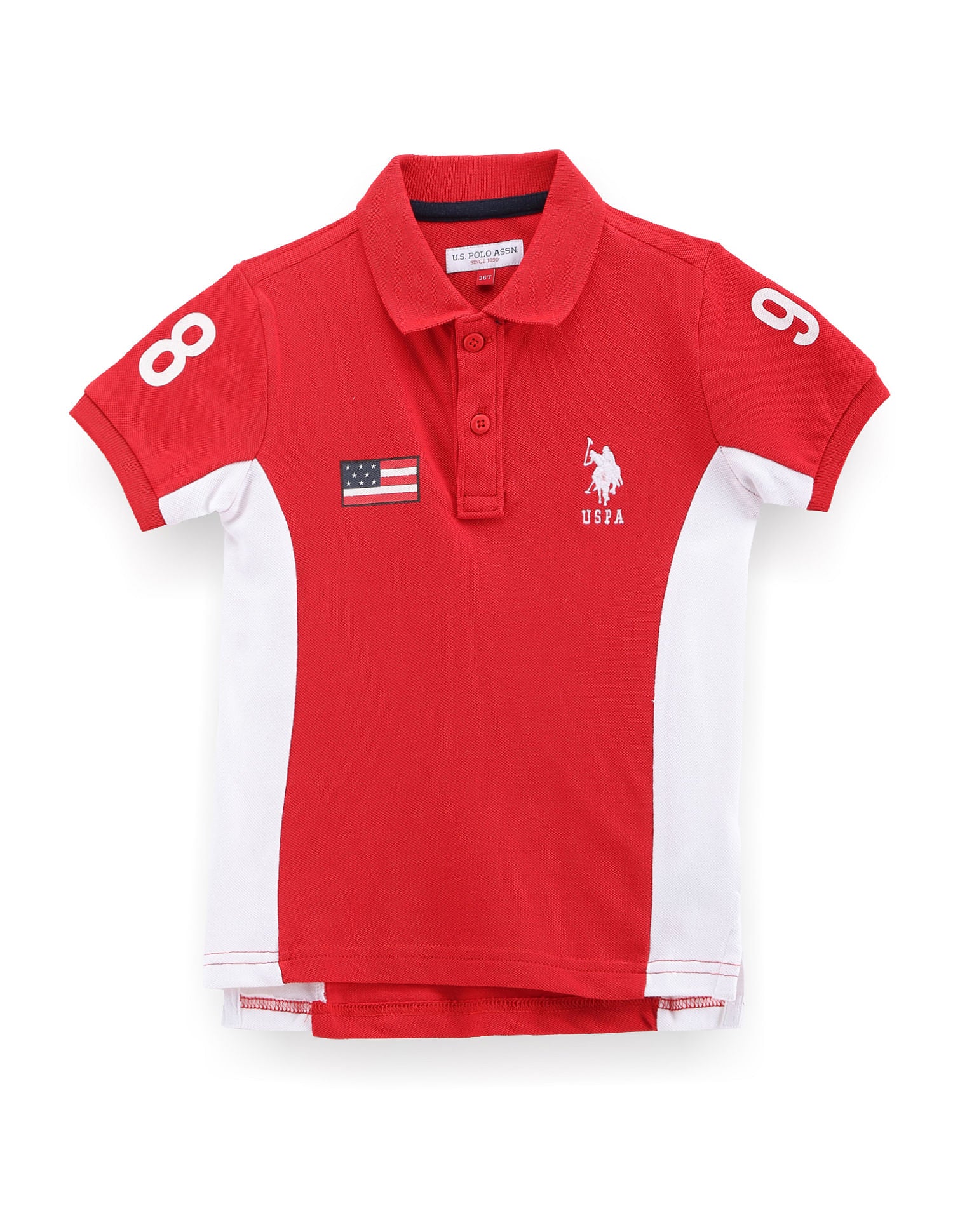 Boys Color Block Polo Shirt