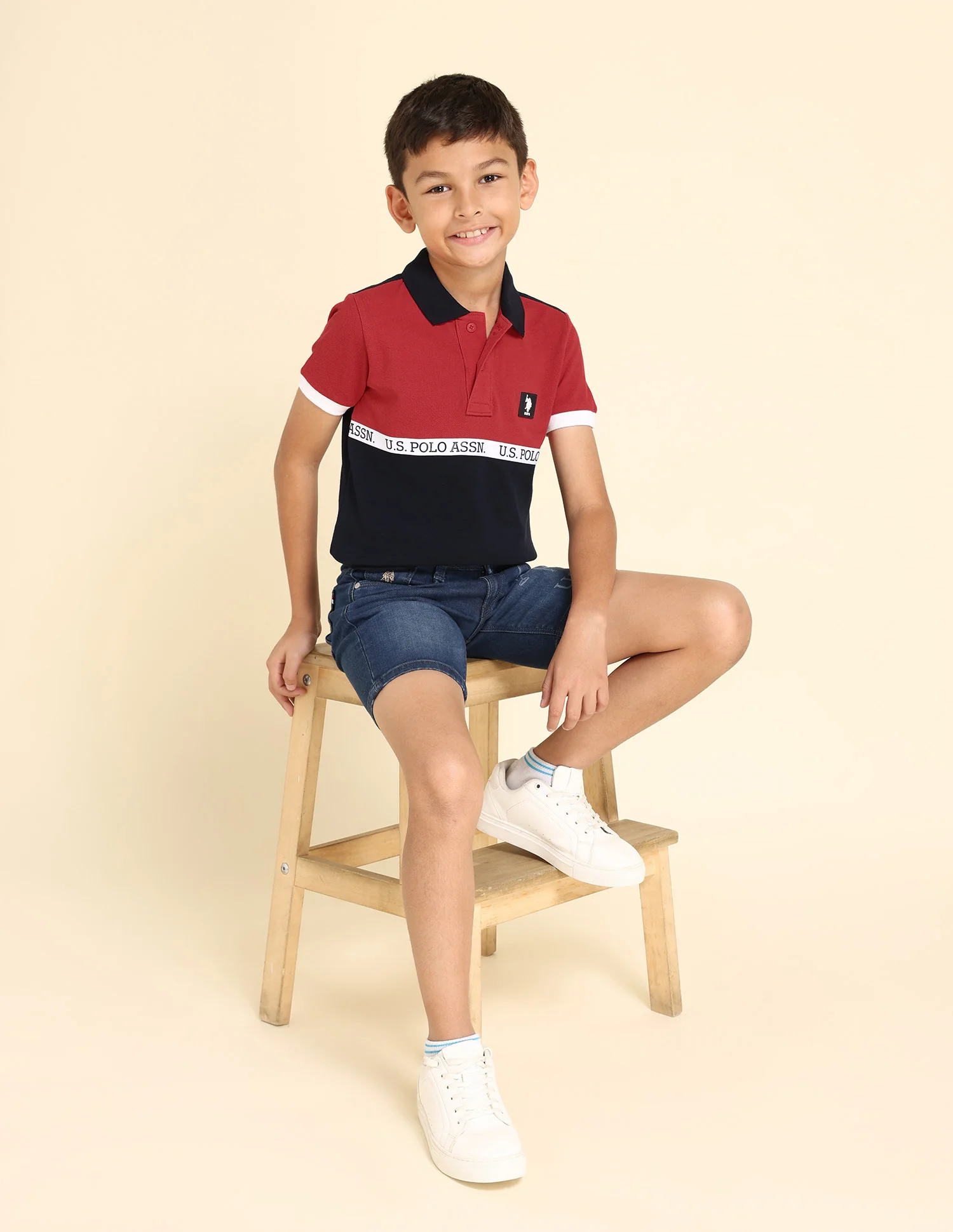 Boys Colour Block Polo Shirt