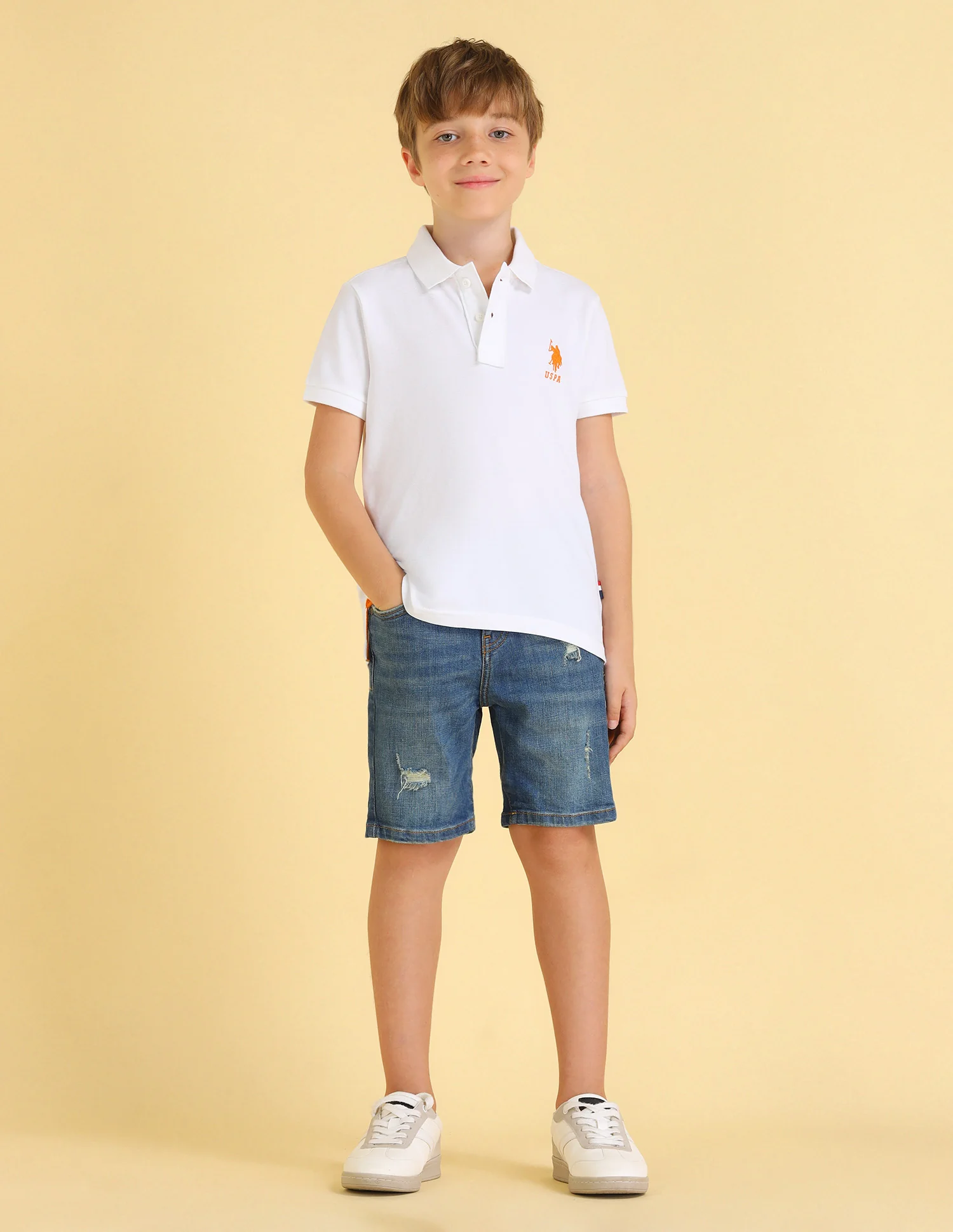 Boys Cotton Pique Polo Shirt - Image 3