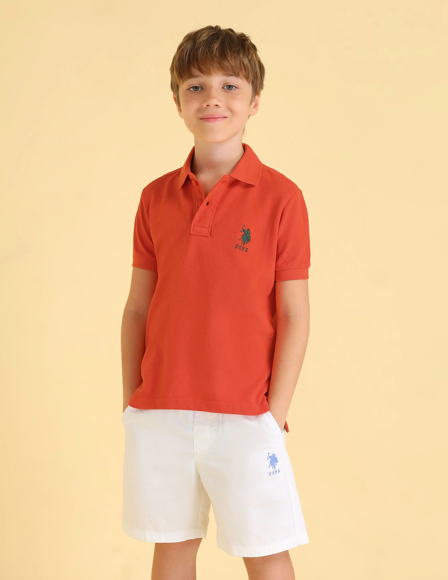 Boys Cotton Pique Polo Shirt