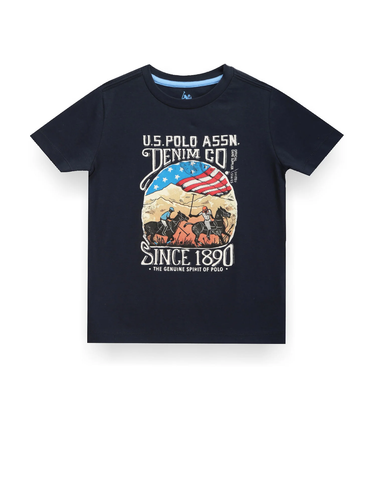 Boys Crew Neck Brand Print T-Shirt