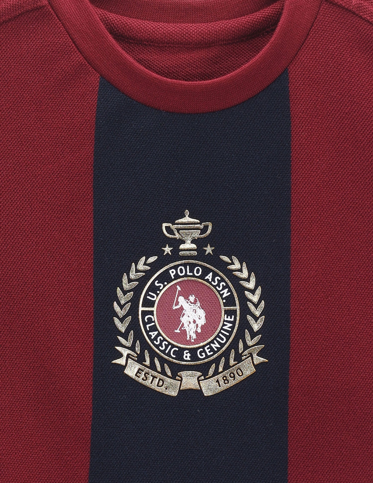 Boys Crew Neck Vertical Stripe T-Shirt - Image 3