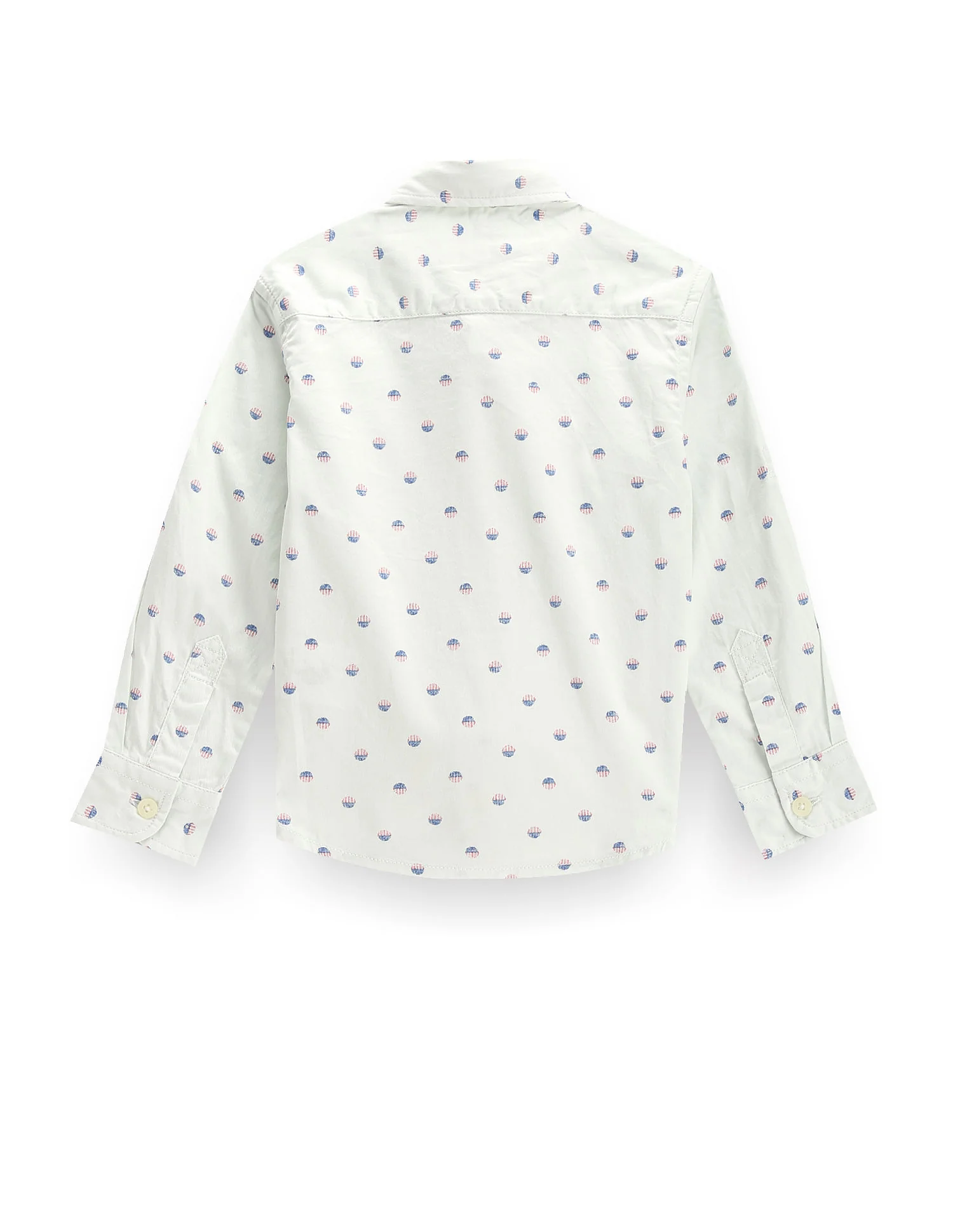 Boys Cutaway Collar Graphic Print Shirt - Image 2