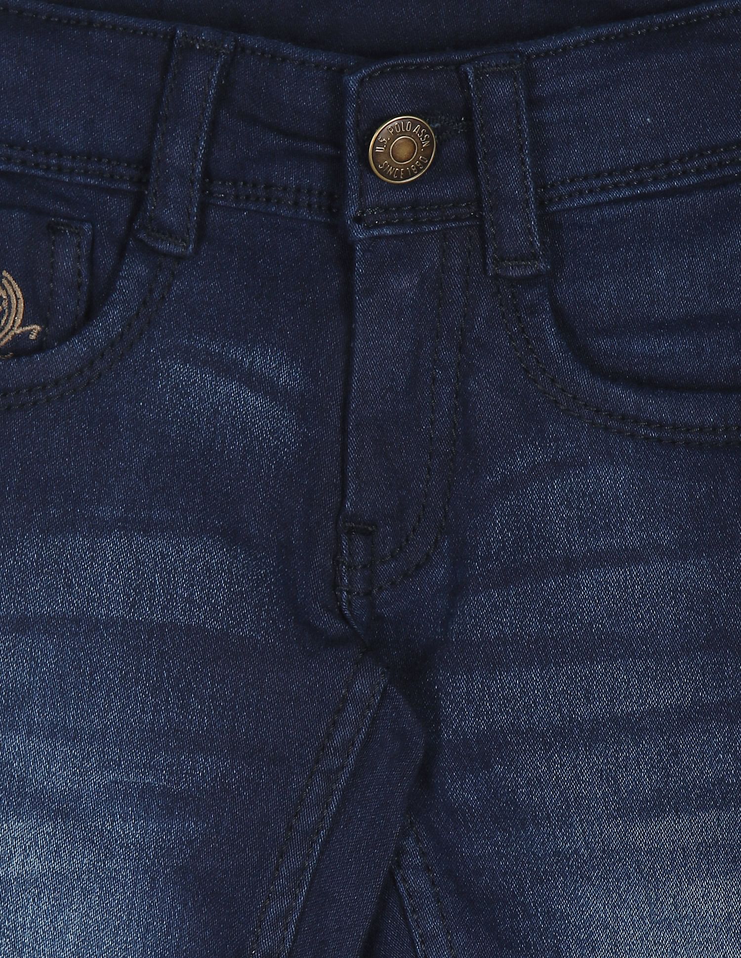 Boys Dark Blue Mid Rise Skinny Fit Jeans - Image 3
