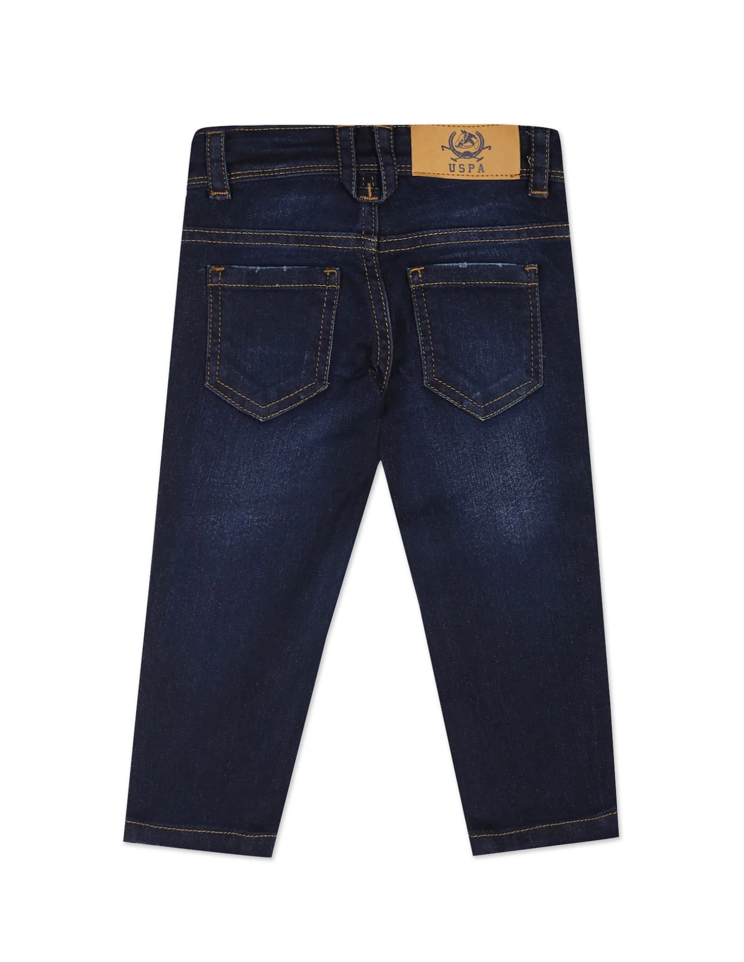 Boys Dark Blue Skinny Fit Mid Rise Jeans - Image 2