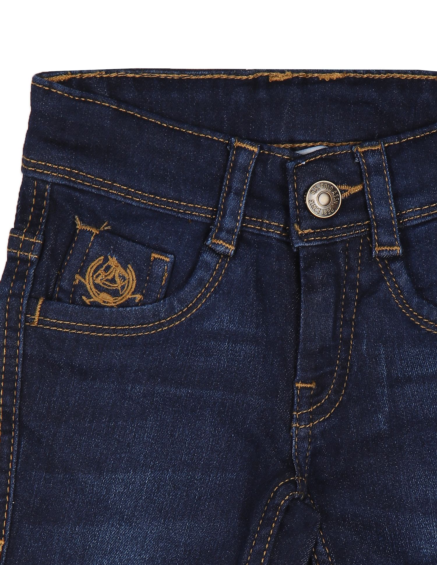 Boys Dark Blue Skinny Fit Mid Rise Jeans - Image 3