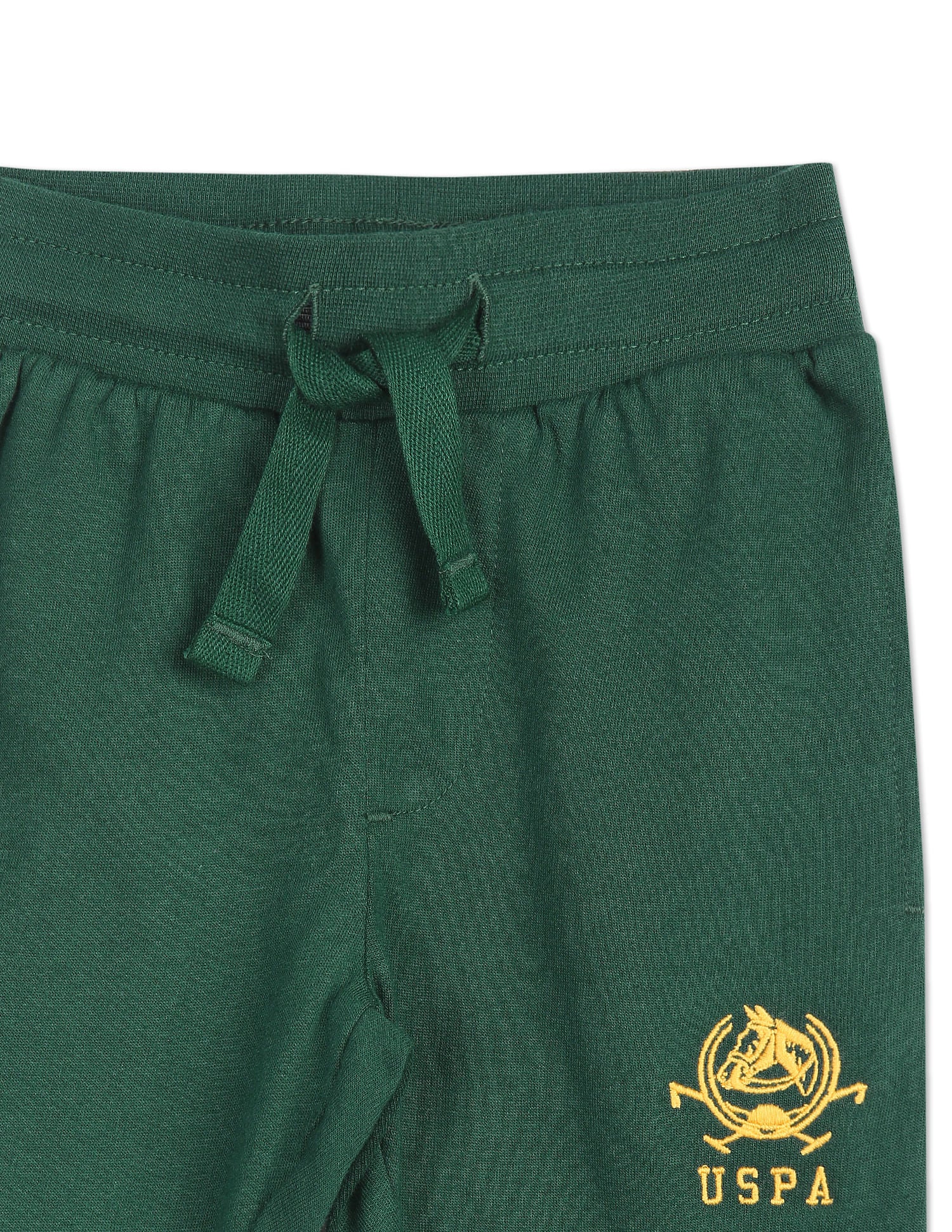 Boys Dark Green Mid Rise Solid Joggers - Image 3