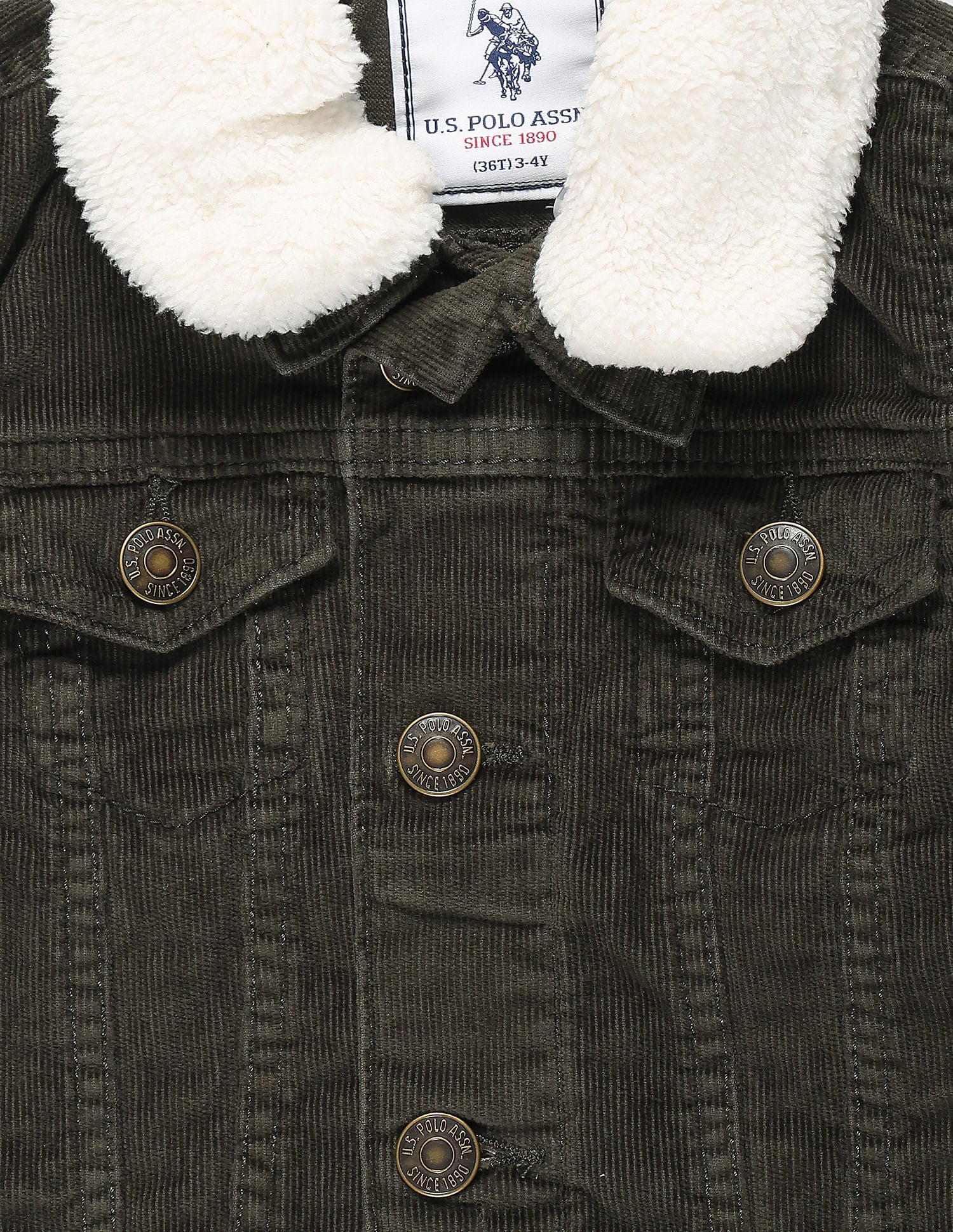 Boys Detachable Sherpa Collar Trucker Jacket - Image 3