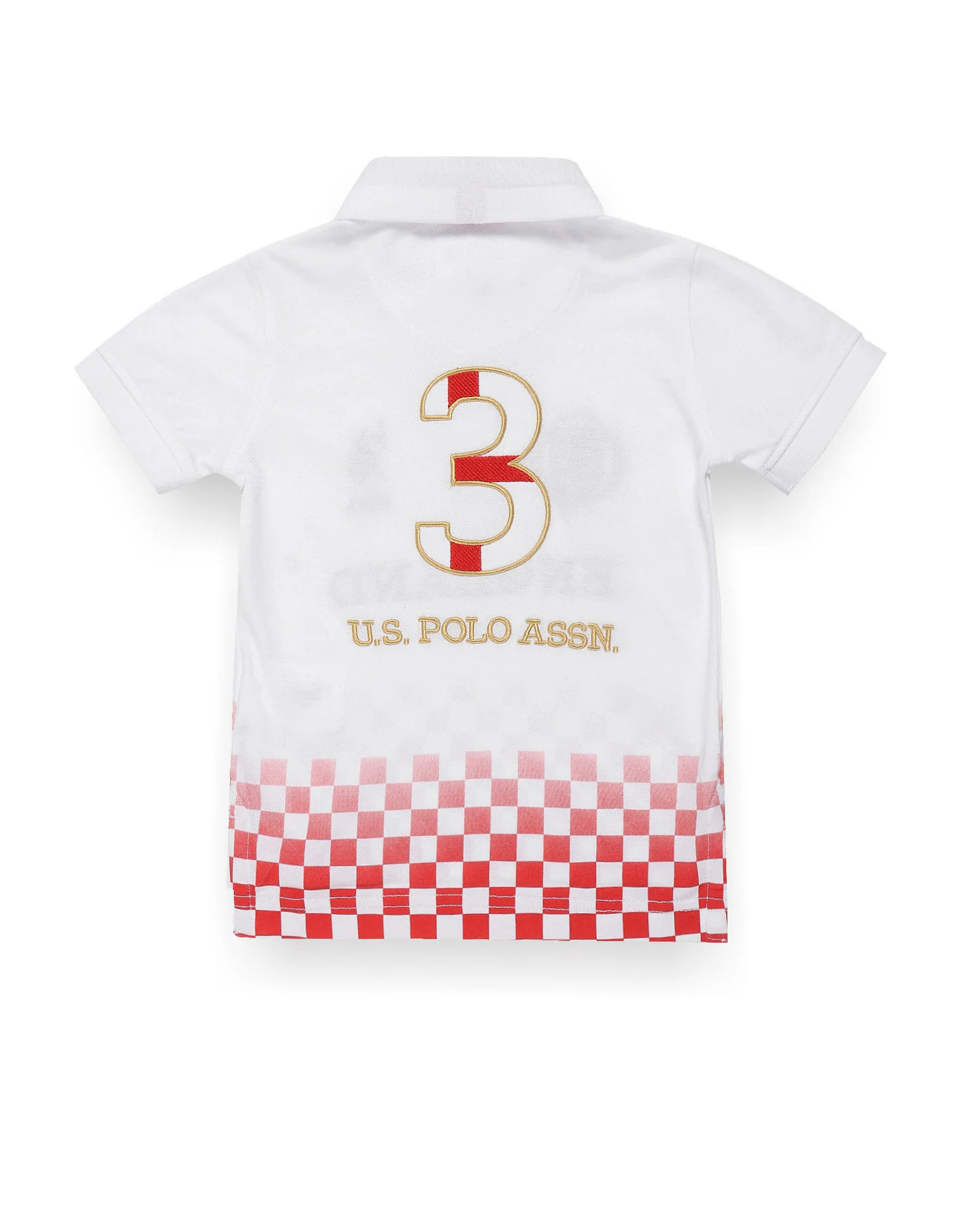 Boys Gradient Check Polo Shirt - Image 2