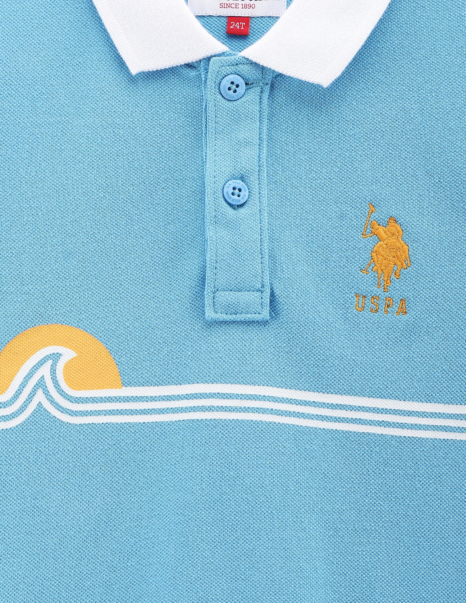 Boys Graphic Pique Polo Shirt - Image 3