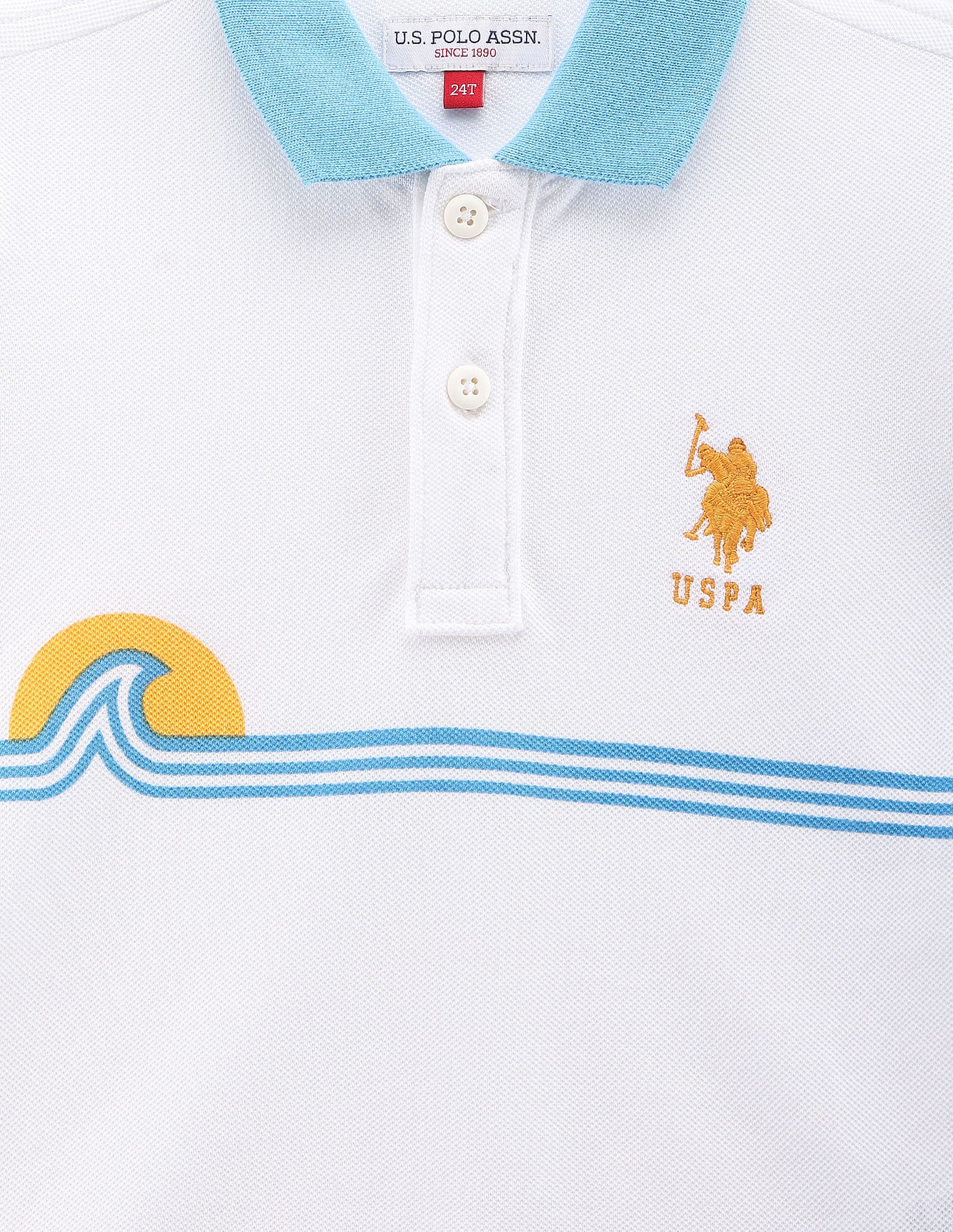 Boys Graphic Pique Polo Shirt - Image 3