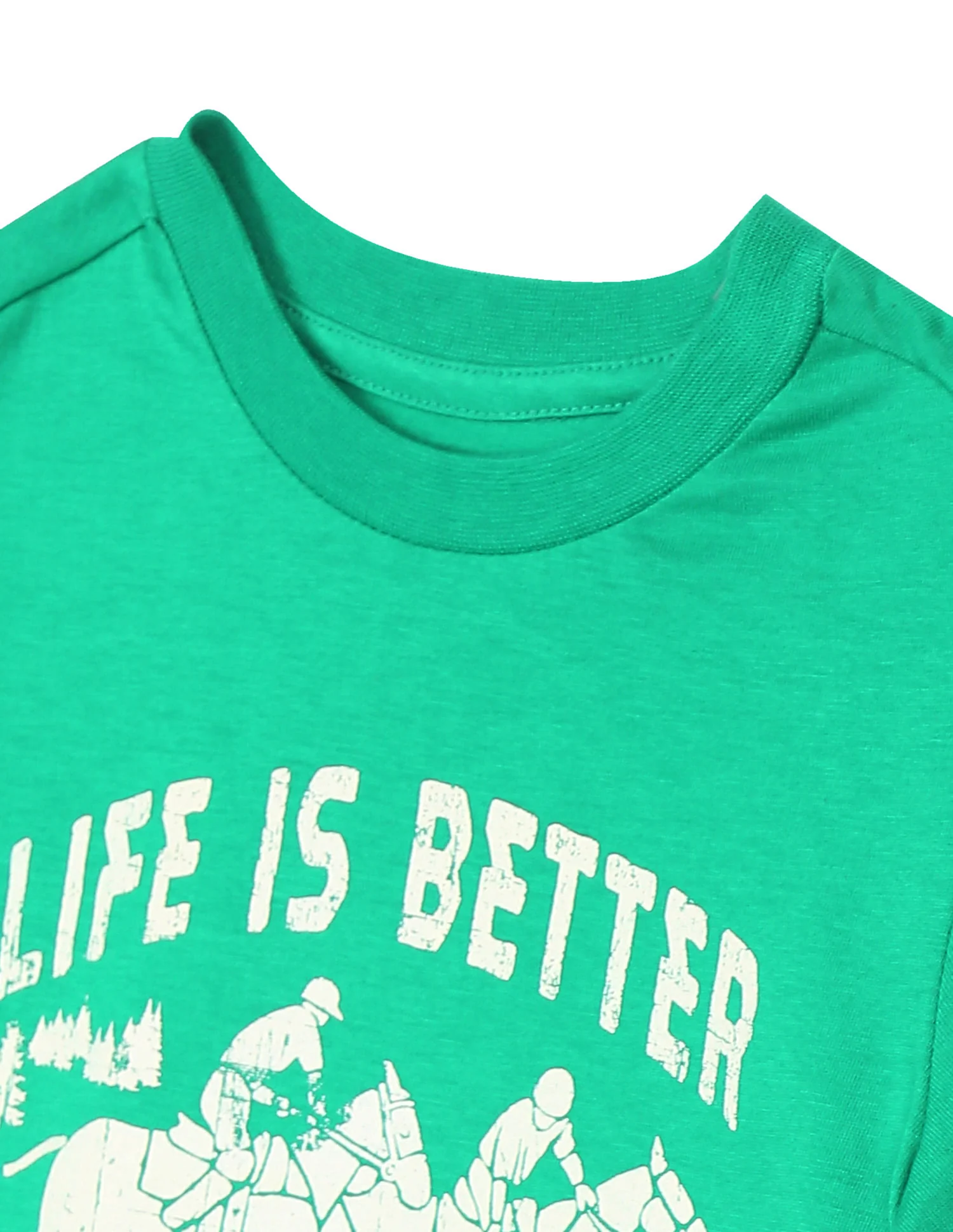 Boys Green Crew Neck Graphic Print T-Shirt - Image 3