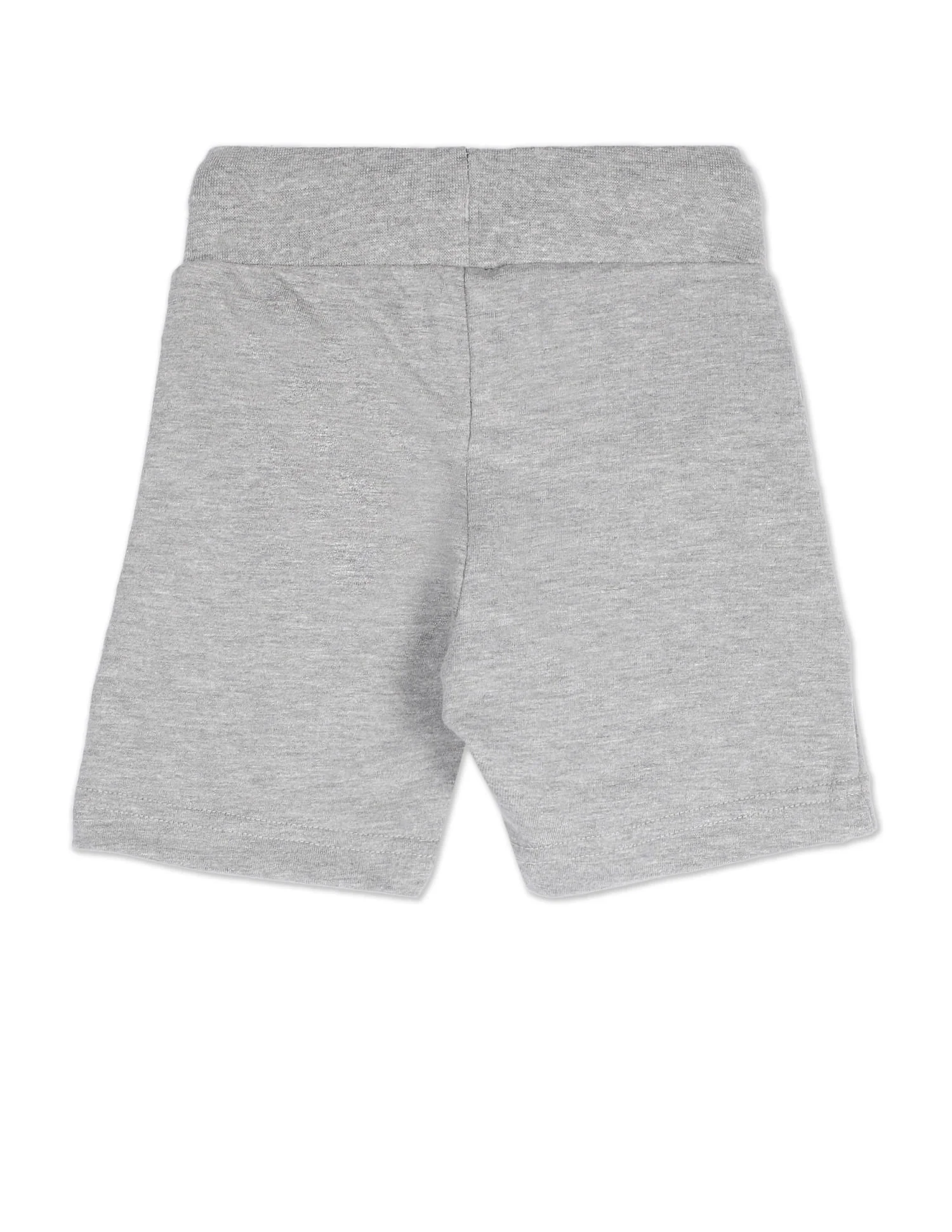 Boys Grey Elasticized Waist Brand Print Shorts - Image 2