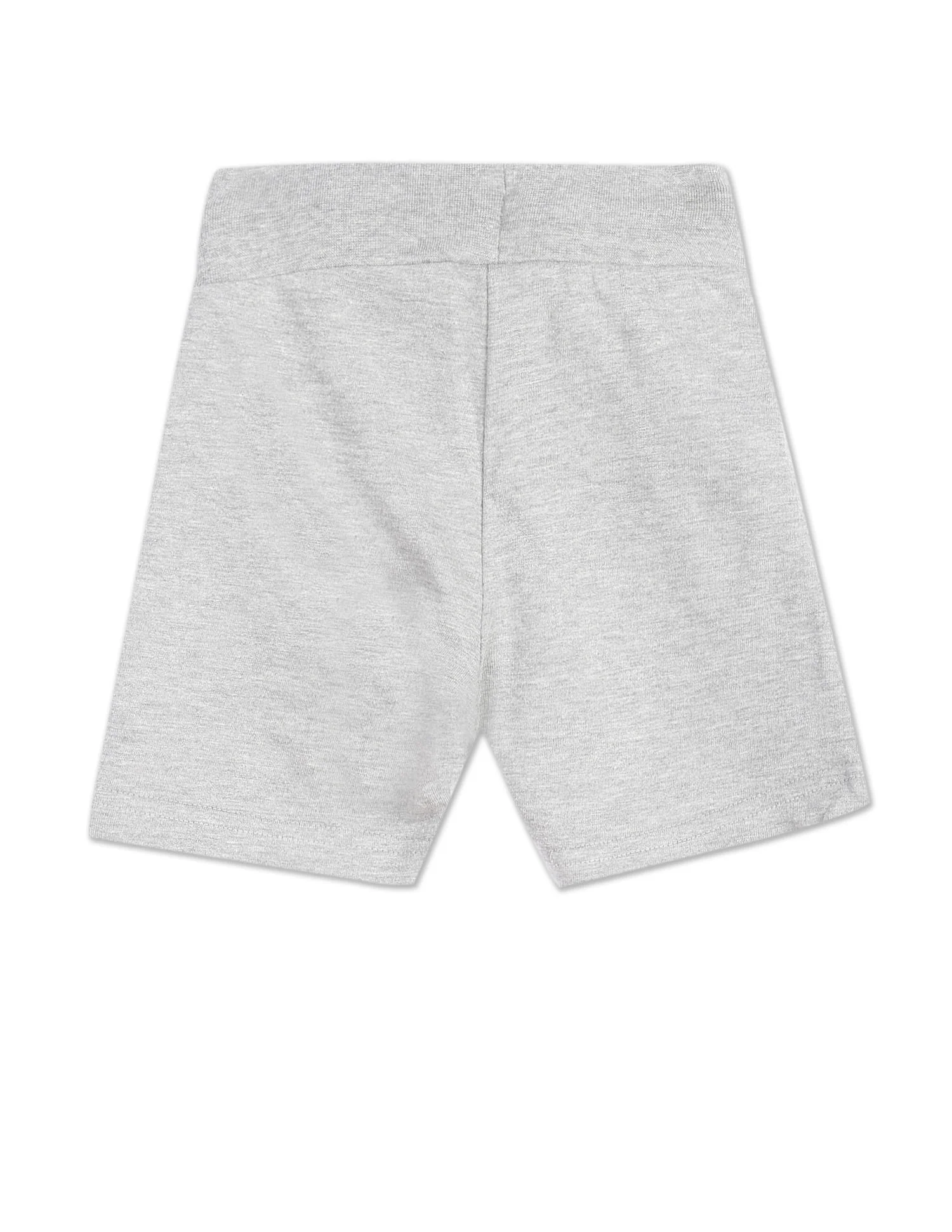 Boys Grey Elasticized Waist Heathered Shorts - Image 2