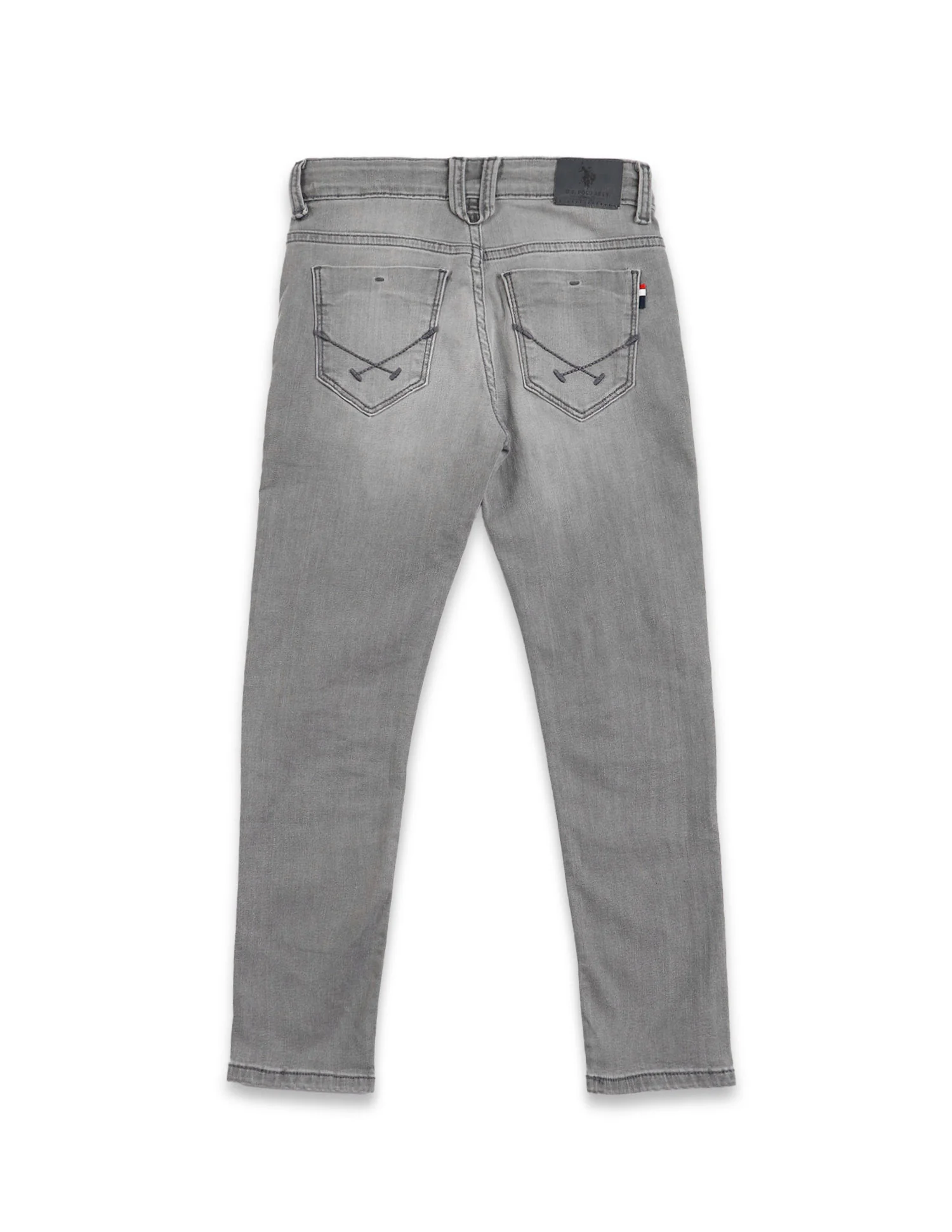 Boys Grey Mid Rise Stone wash Jeans - Image 7