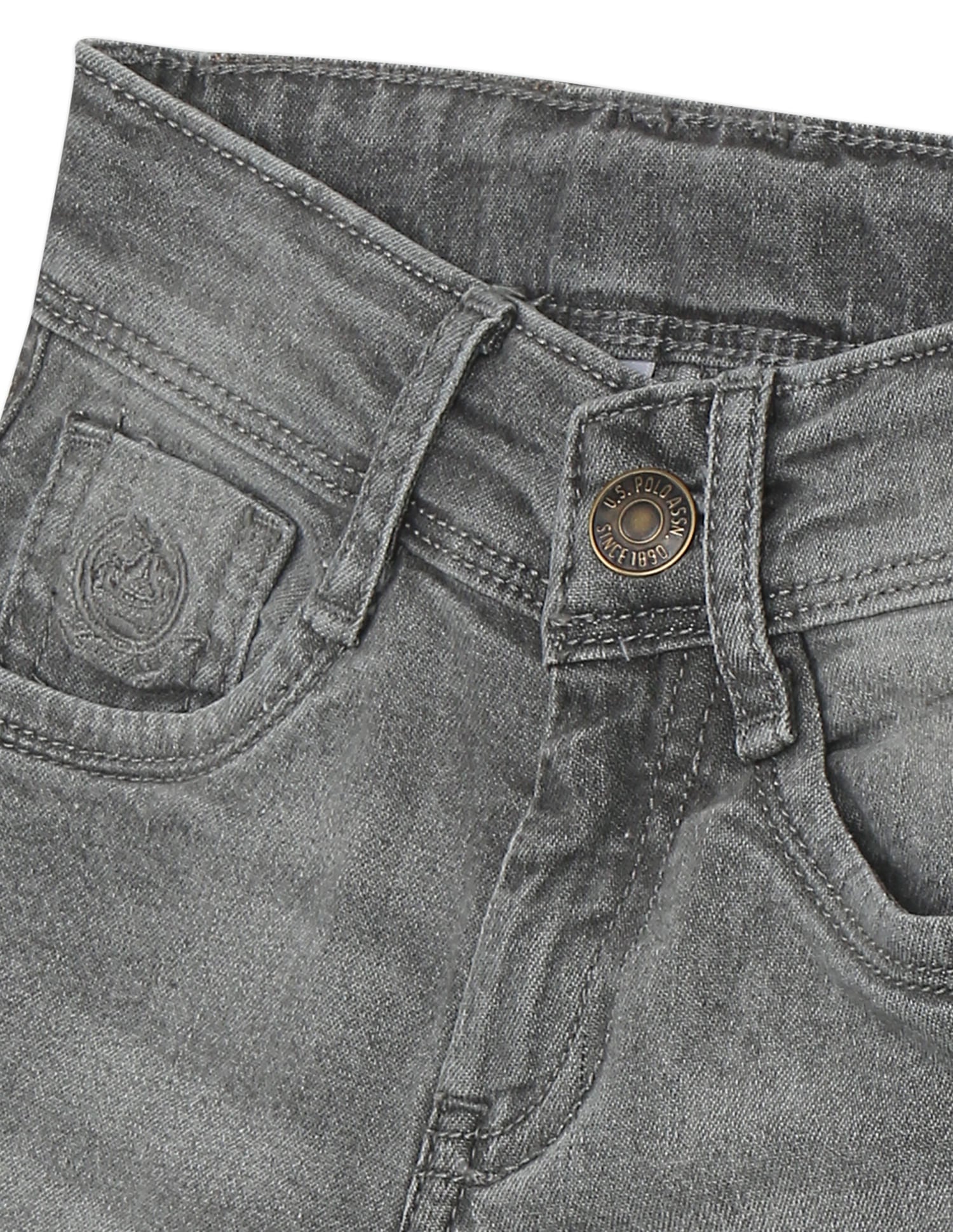 Boys Grey Slim Fit Mid Rise Jeans - Image 3