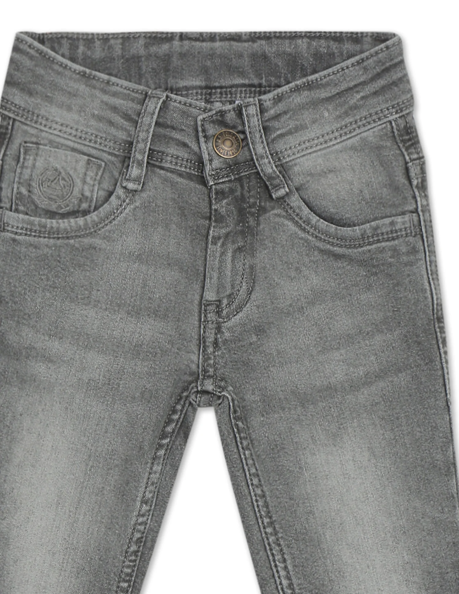 Boys Grey Slim Fit Mid Rise Jeans - Image 4