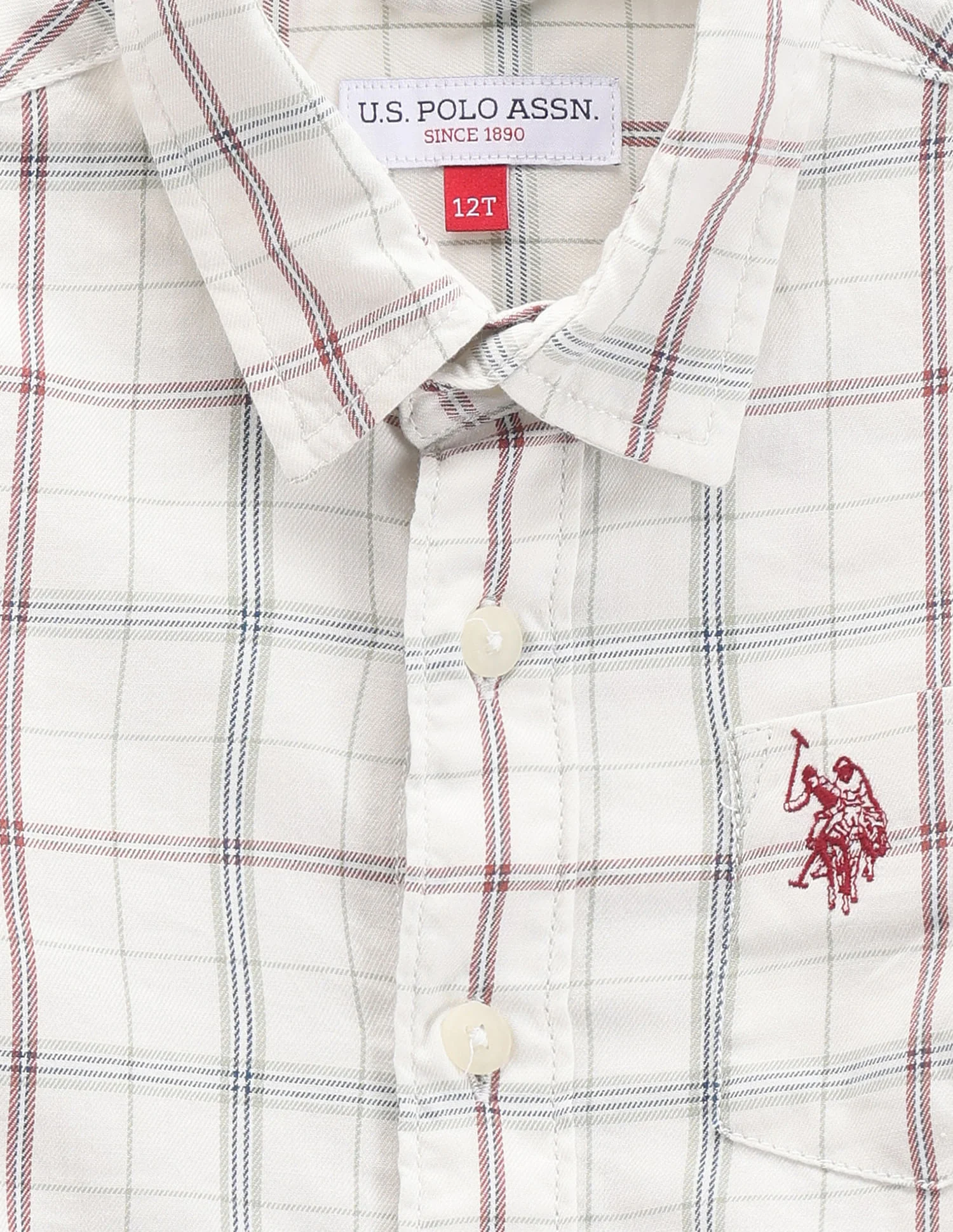 Boys Grid Check Twill Shirt - Image 3