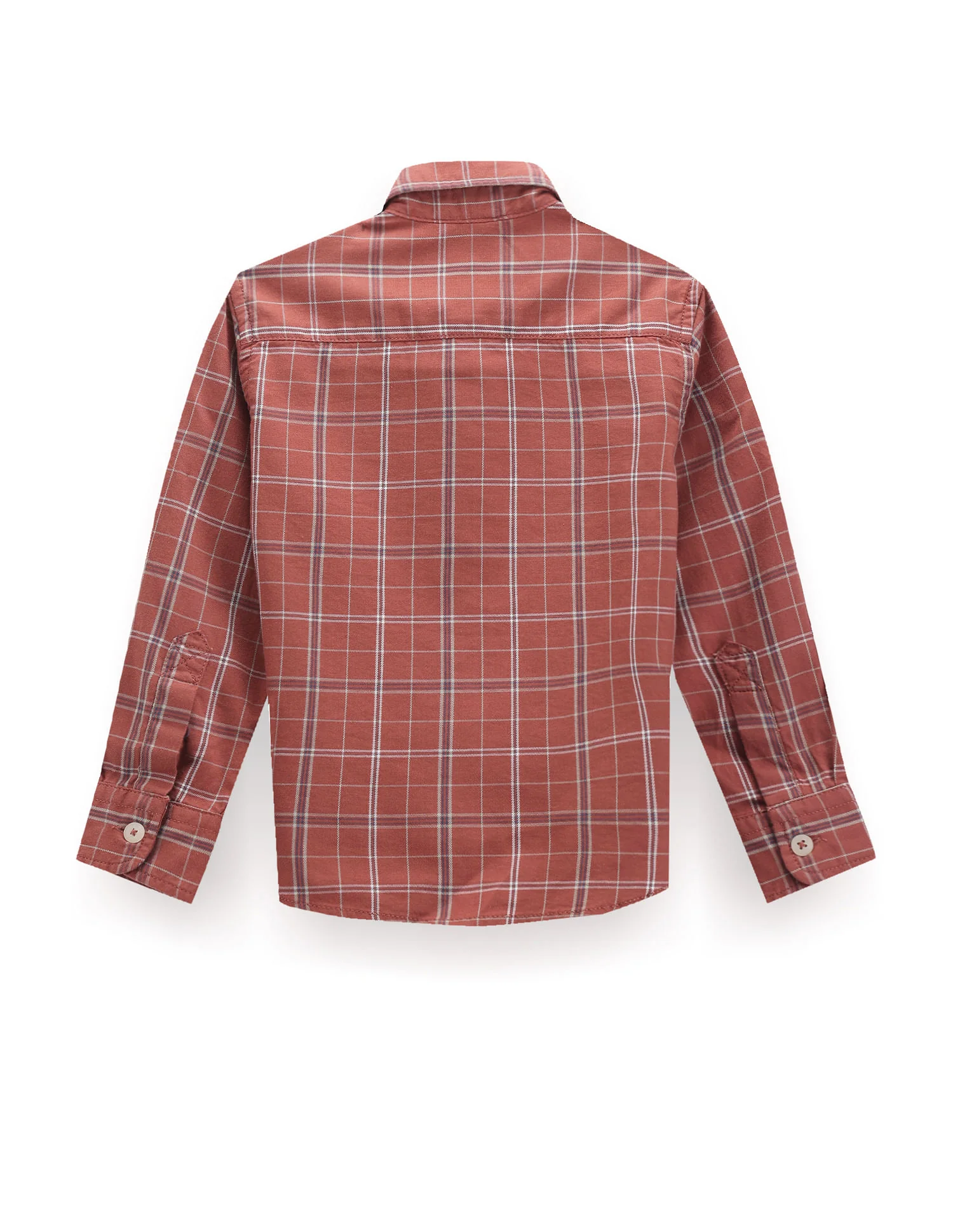 Boys Grid Check Twill Shirt - Image 2