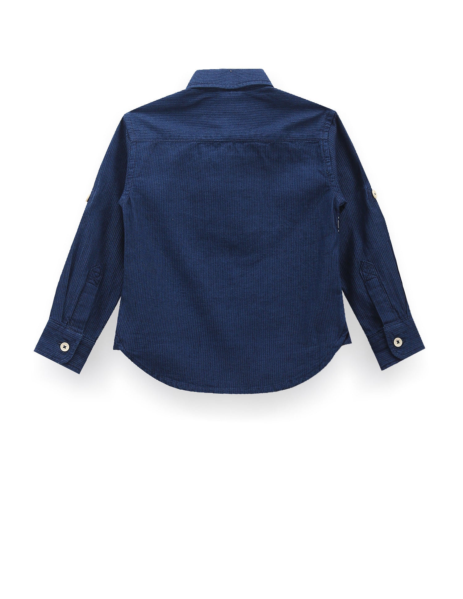 Boys Horizontal Stripe Cotton Shirt - Image 2