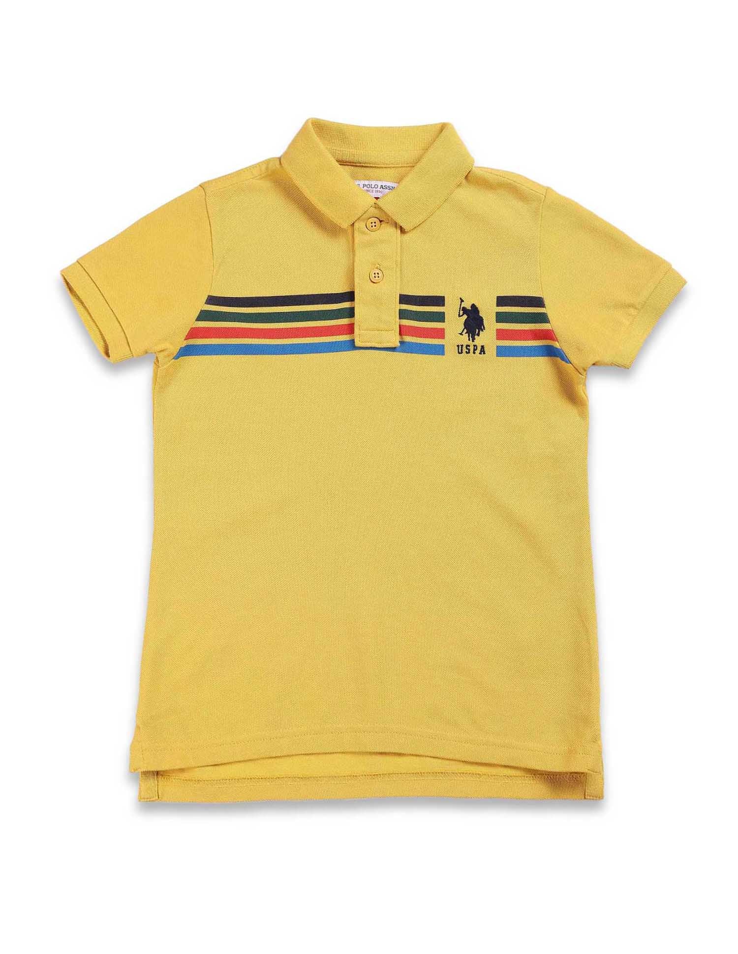 Boys Horizontal Stripe Polo Shirt - Image 5