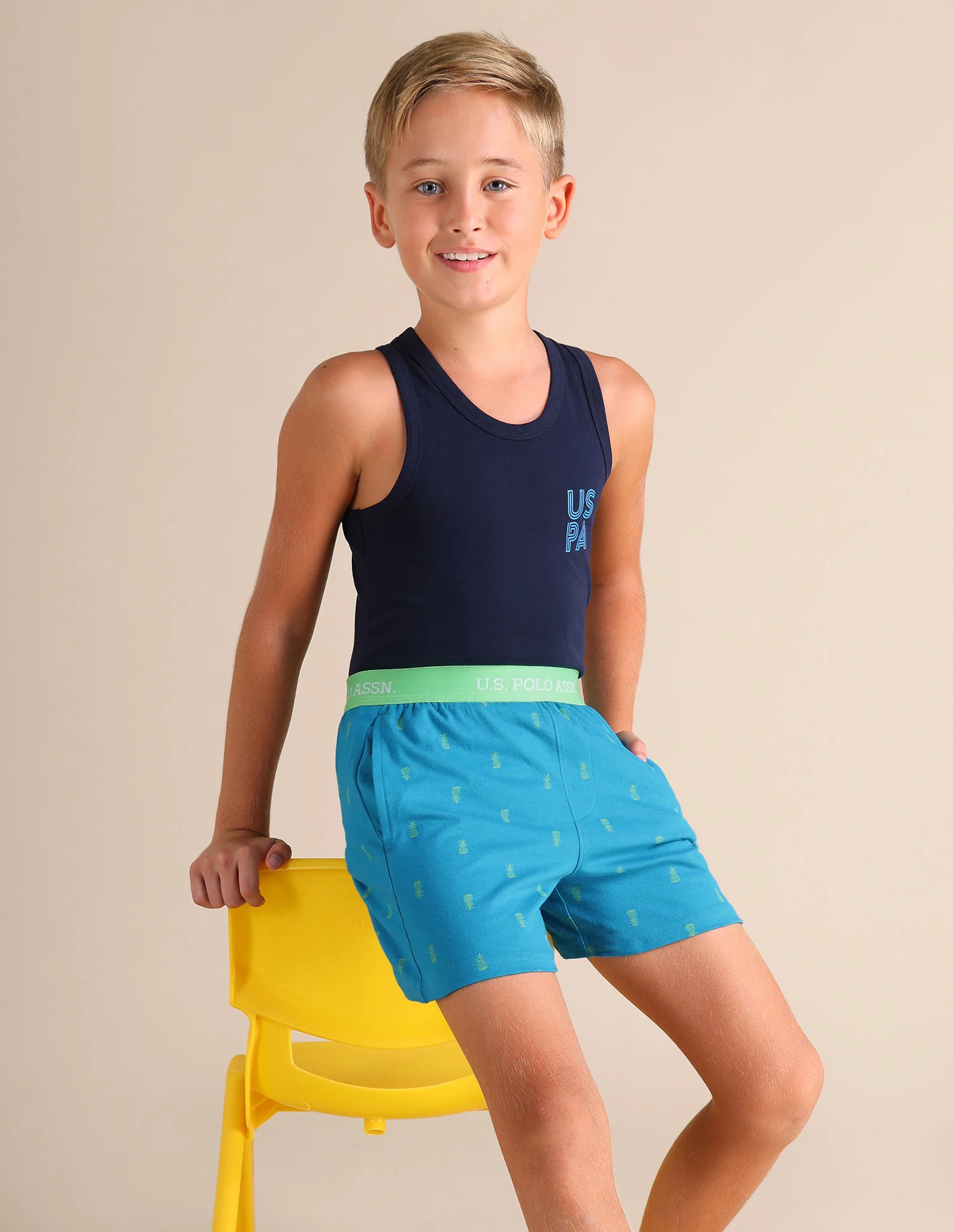 Pineapple Print EKX01 Lounge Shorts - Pack Of 2 - Image 3