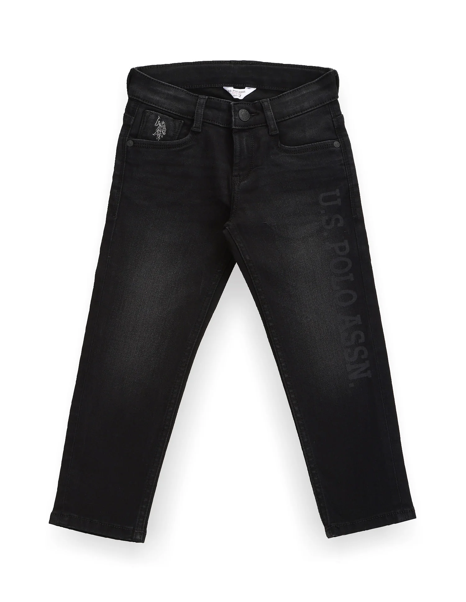 Boys Laser Branding Slim Jeans