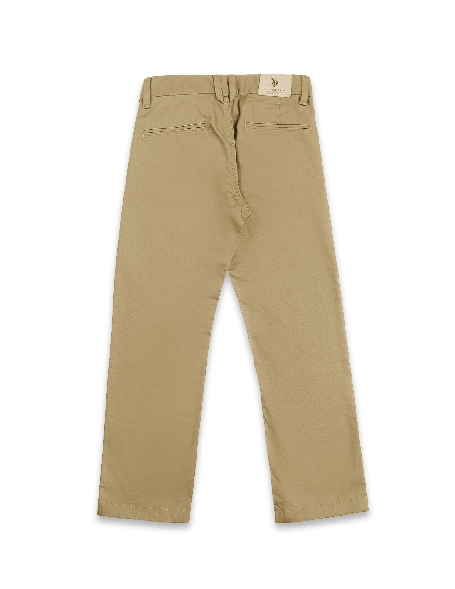 Boys Light Brown Mid Rise Twill Weave Solid Trousers - Image 7