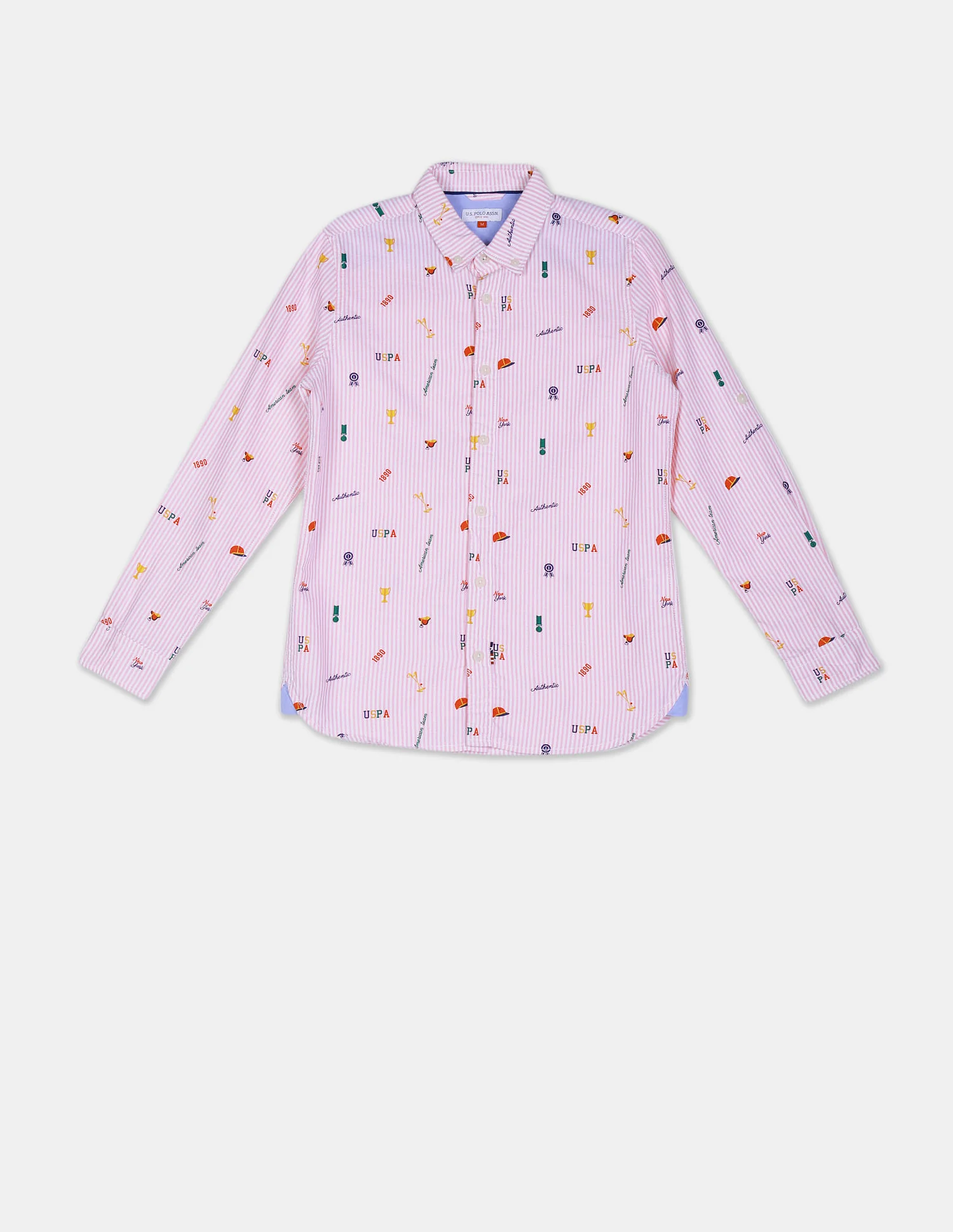 Boys Light Pink Stripe Cotton Shirt
