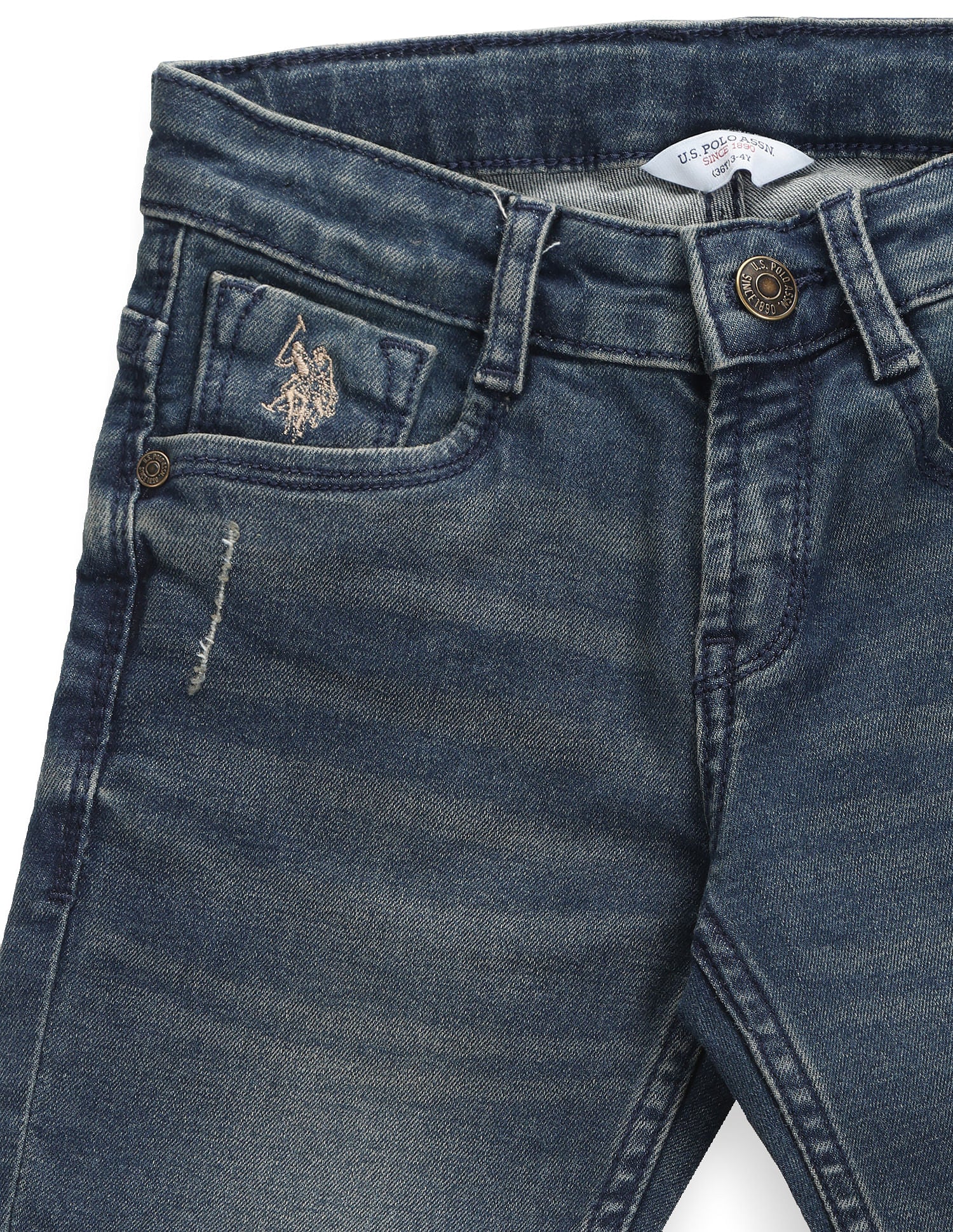 Boys Lightly Distressed Slim Jeans - Image 3