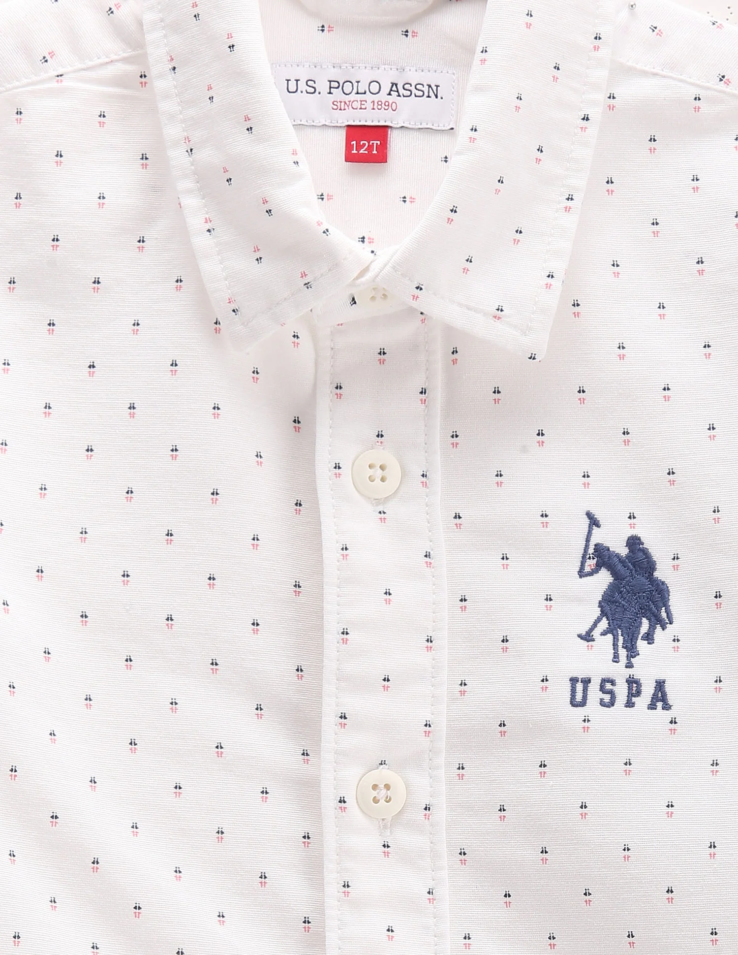 Boys Long Sleeve Geometric Print Shirt - Image 3