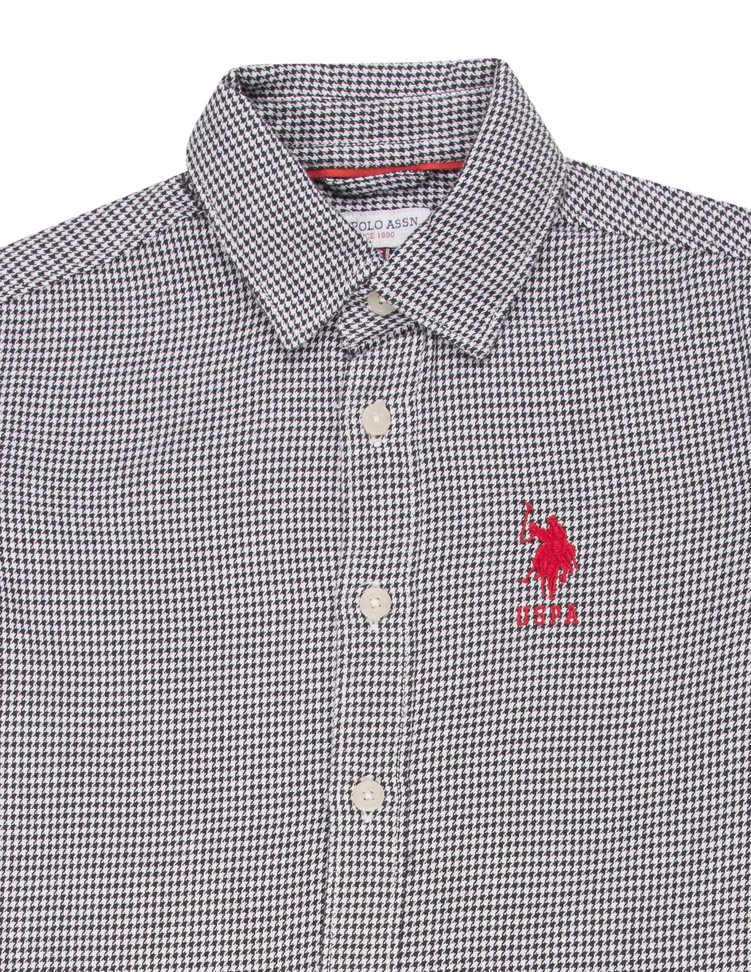 Boys Monochrome Houndstooth Shirt - Image 3