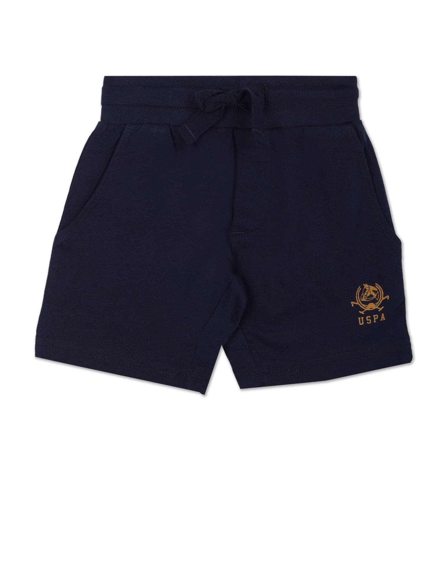 Boys Navy Brand Print Cotton Set - Image 5