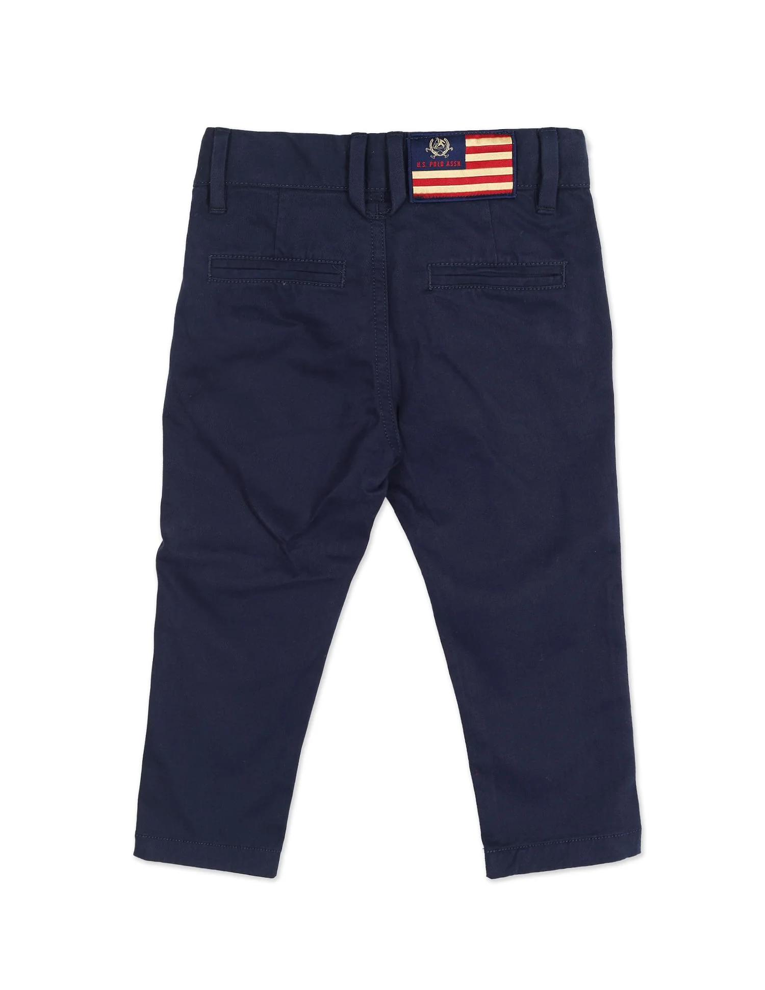 Boys Navy Mid Rise Flat Front Trousers - Image 2