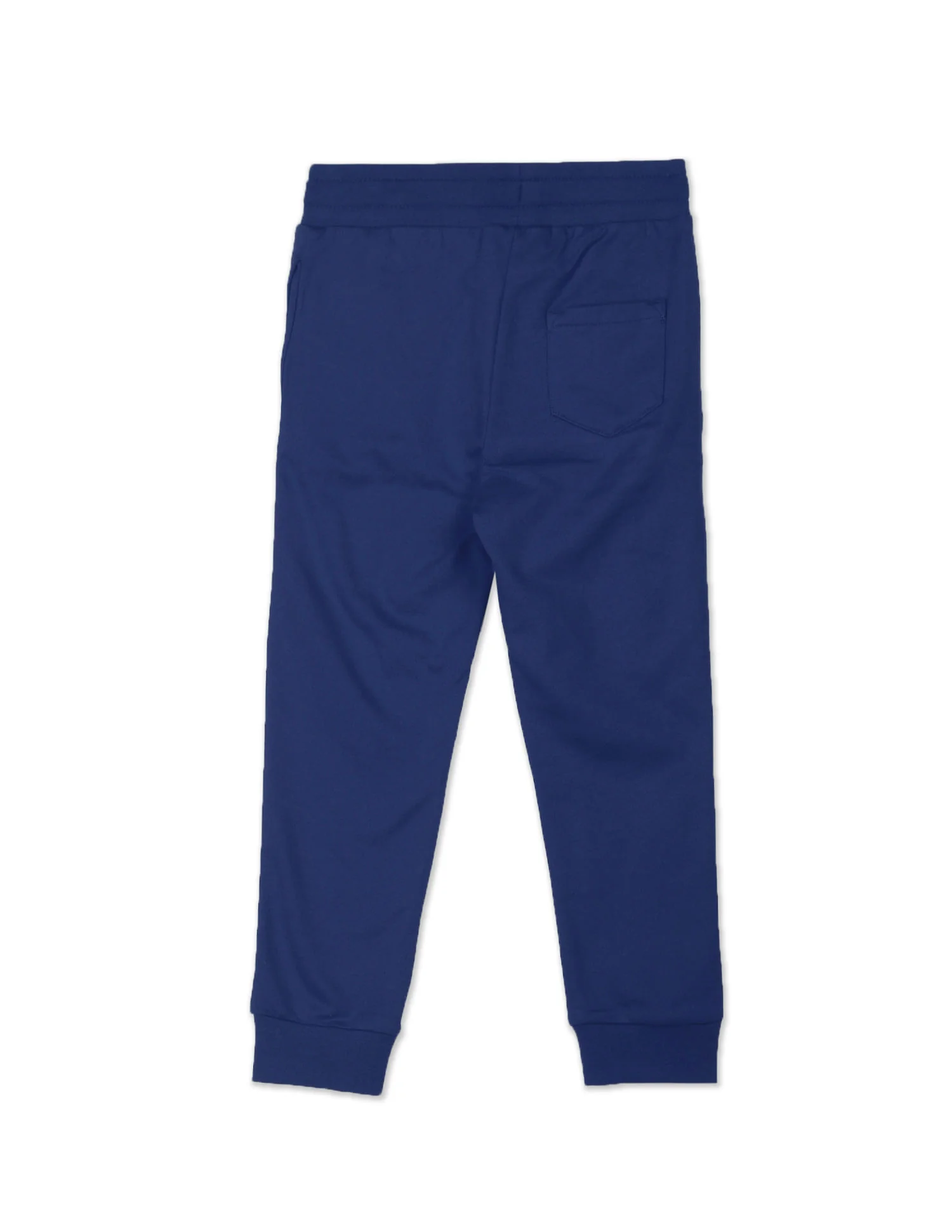 Boys Navy Mid Rise Solid Joggers - Image 2