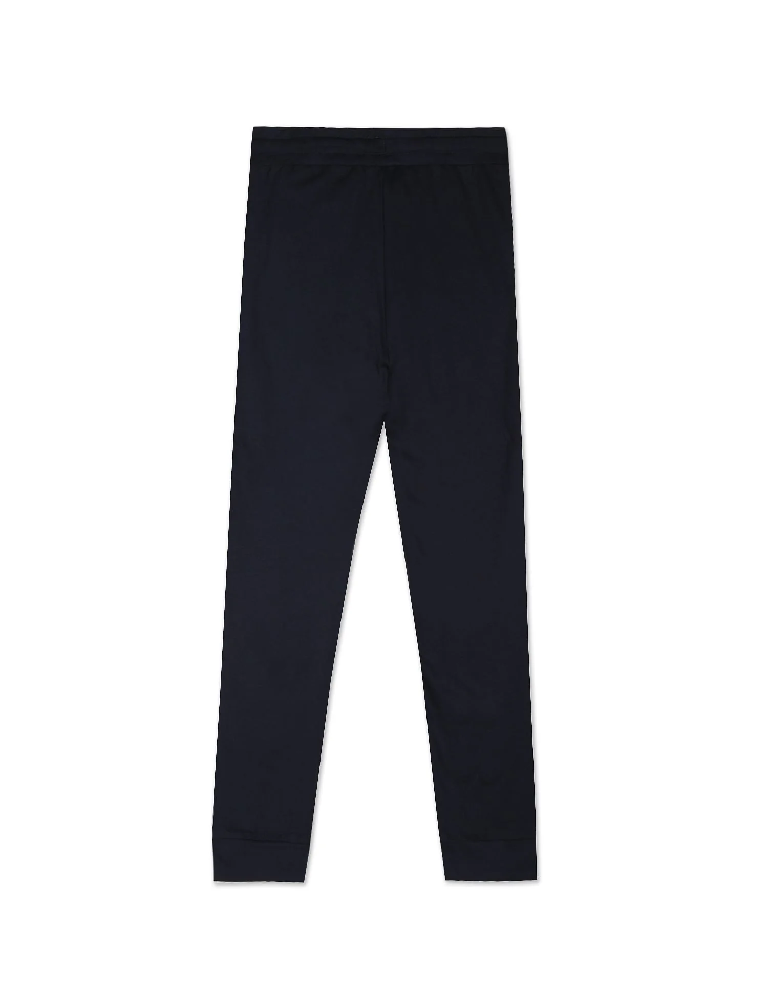 Boys Navy Typographic Print Cotton Joggers - Image 2