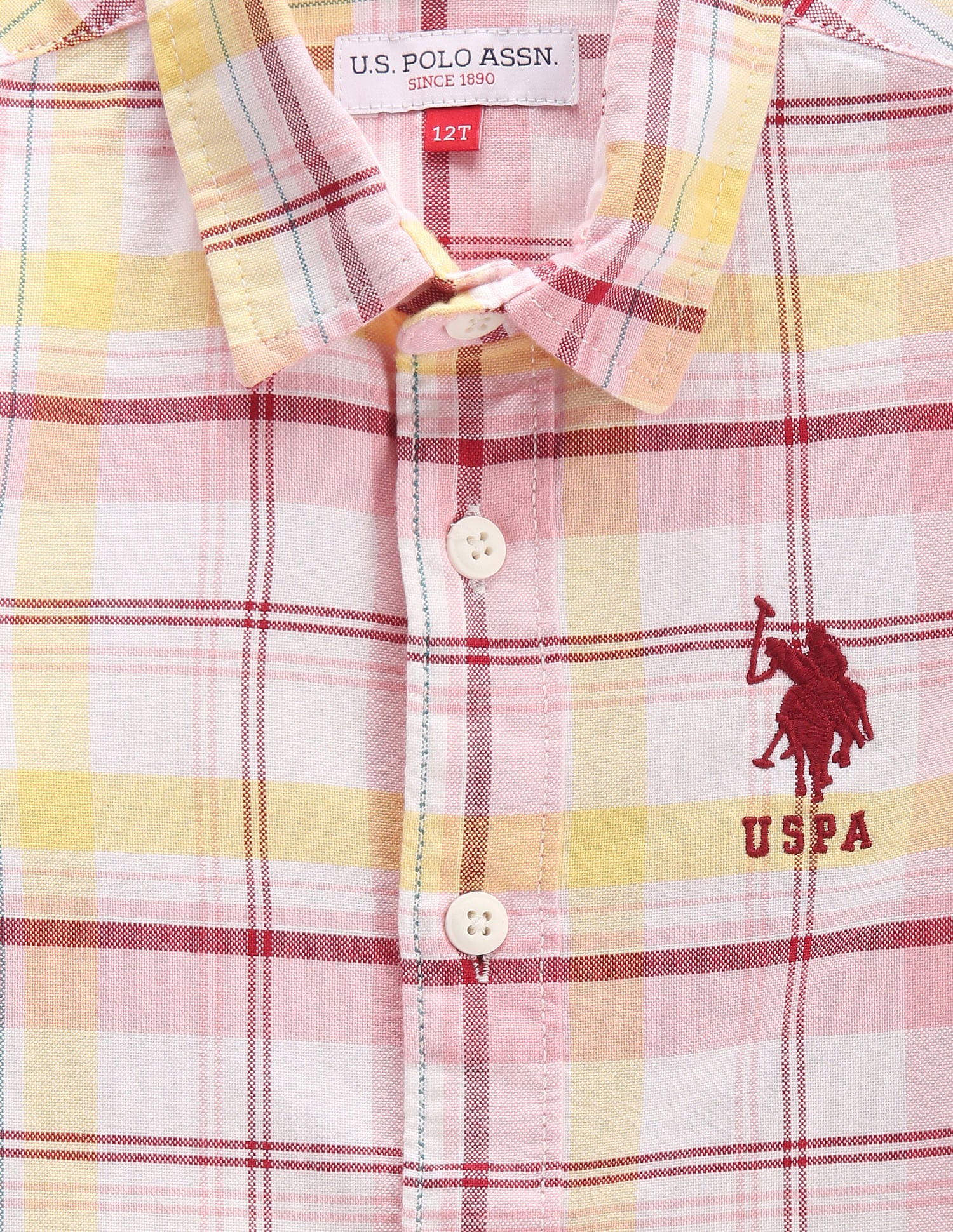 Boys Plaid Check Super Slim Fit Shirt - Image 3