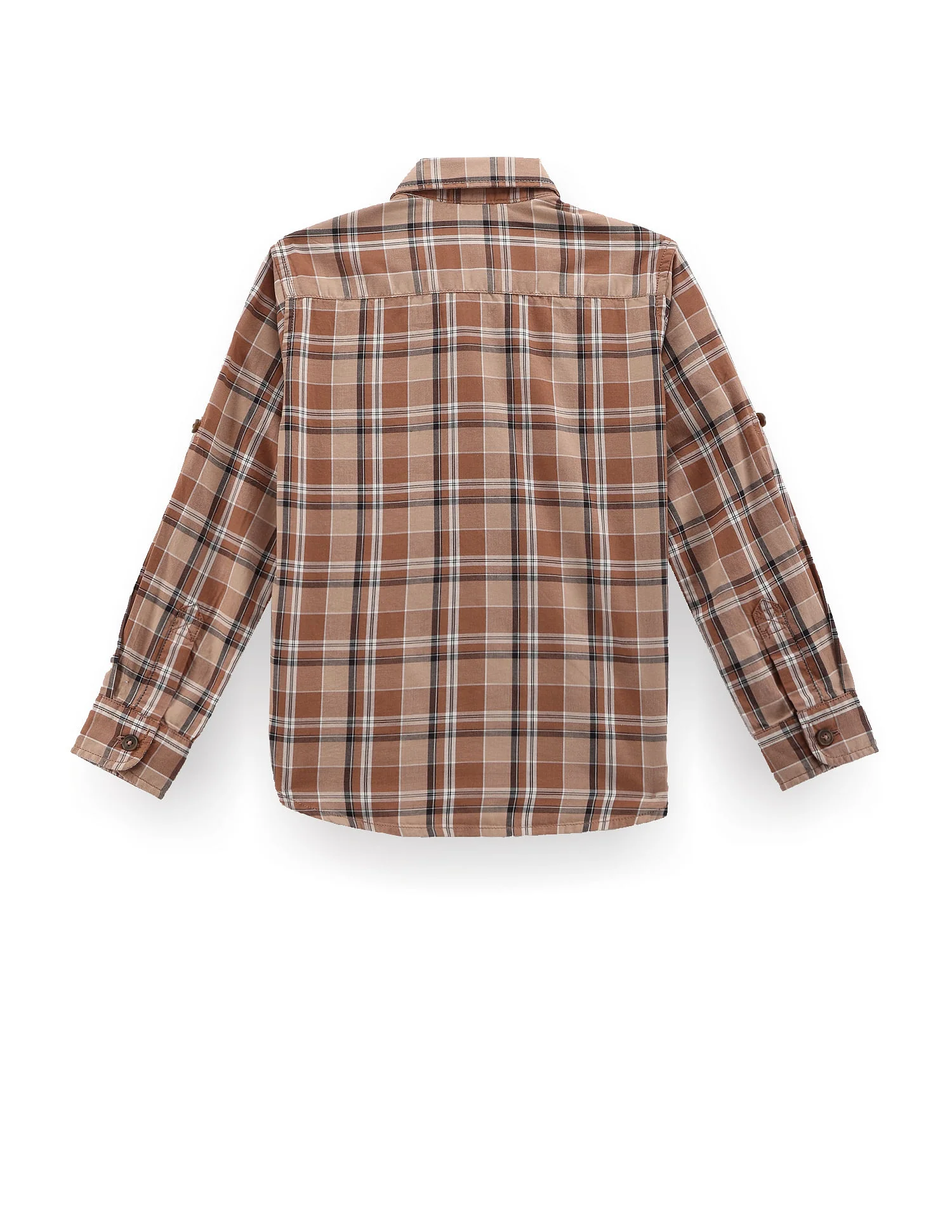 Boys Plaid Check Twill Shirt - Image 2