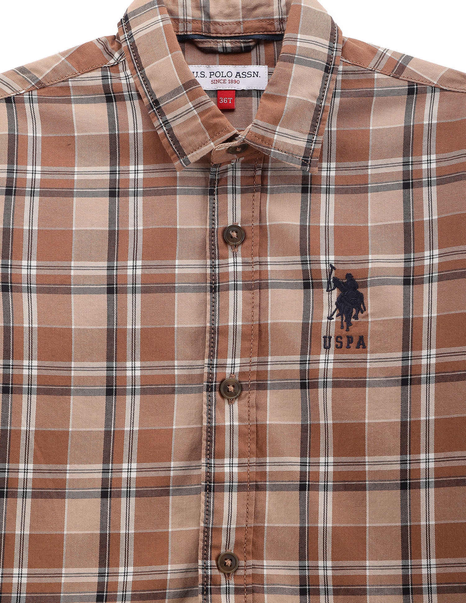 Boys Plaid Check Twill Shirt - Image 3