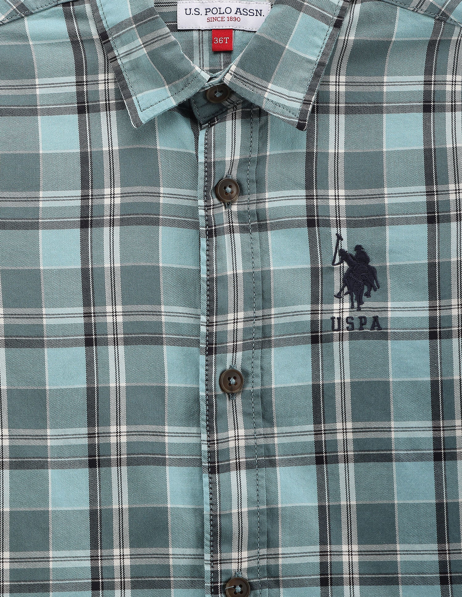 Boys Plaid Check Twill Shirt - Image 3