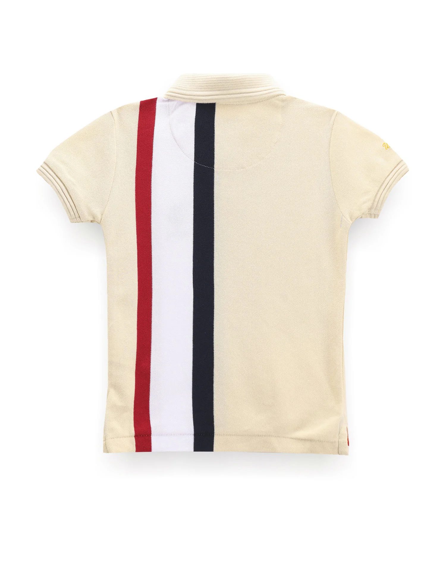 Boys Short Sleeve Vertical Stripe Polo Shirt - Image 2